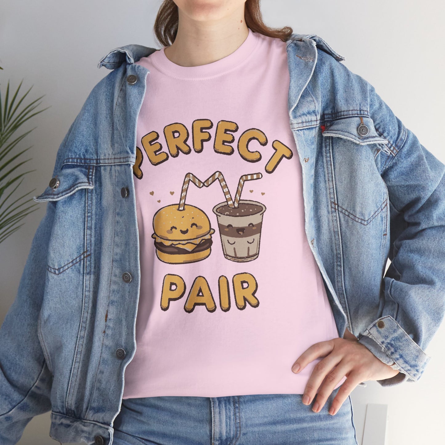 Perfect Pair Cheeseburger & Soda T-Shirt — Cute Matching Food Tee