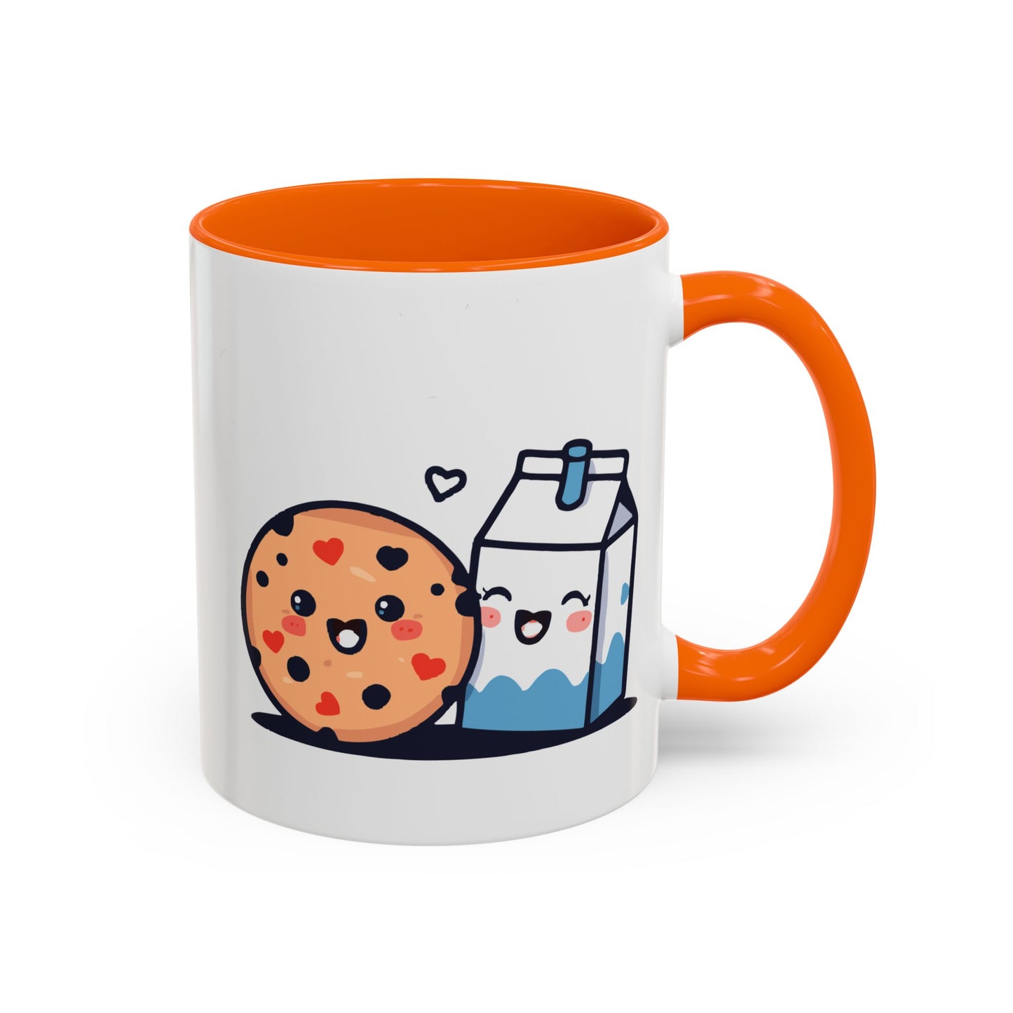 Cute Cookie & Milk Coffee Mug — Kawaii Breakfast Accent Mug