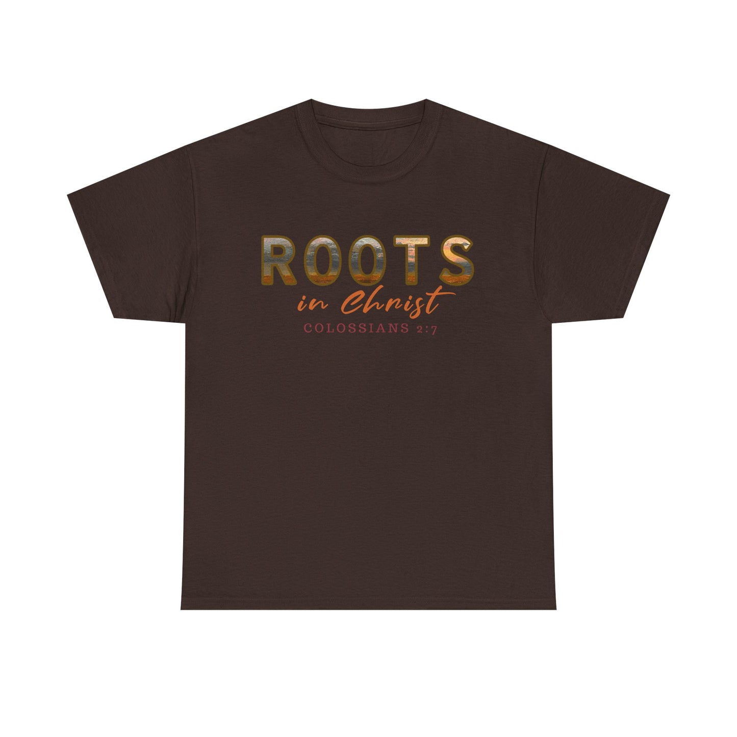 Christian Faith Roots Tee, Inspirational Shirt, Spiritual Gift, Colossians 2:7 T-Shirt, Unisex Casual Wear, Religious Apparel