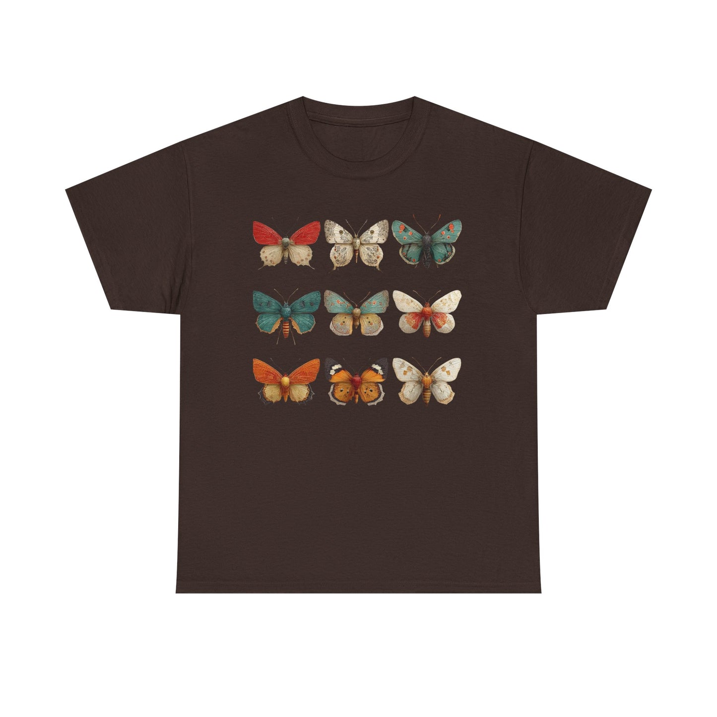 Butterfly Garden Unisex Tee, Nature Lover Shirt, Boho Style Cotton Tee, Gifts for Her, Summer Fashion, Vintage Butterfly Design