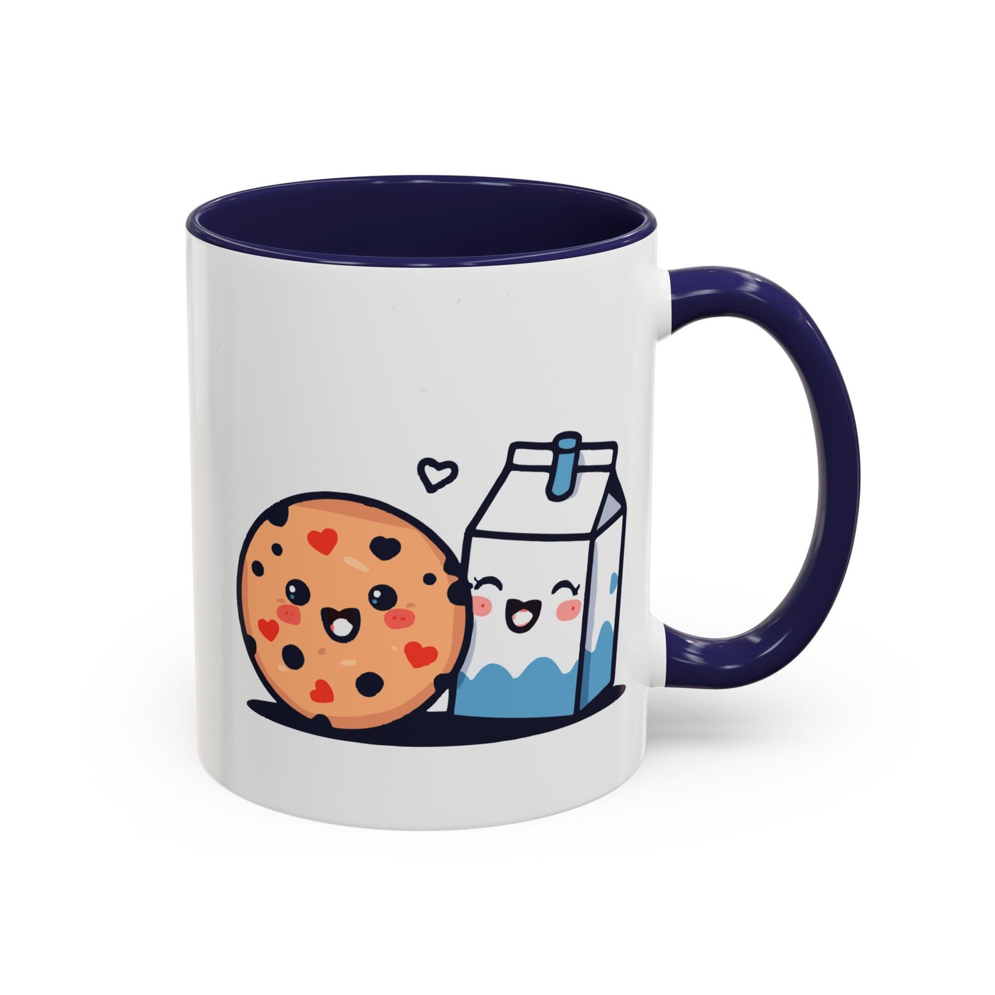 Cute Cookie & Milk Coffee Mug — Kawaii Breakfast Accent Mug
