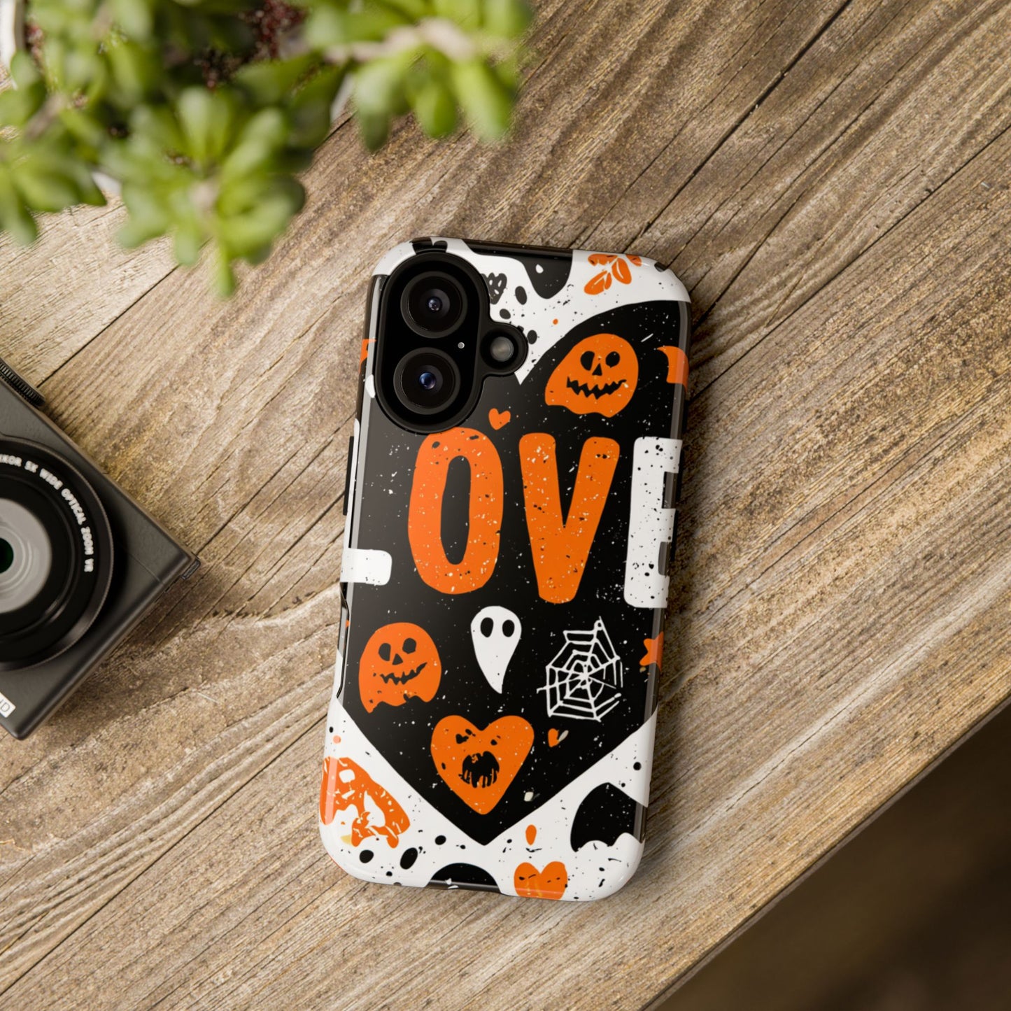 Halloween Phone Case - Spooky Love Design, Cute Ghosts and Pumpkins, Perfect for Fall Decor, Mobile Accessories, Trick or Treat Gifts