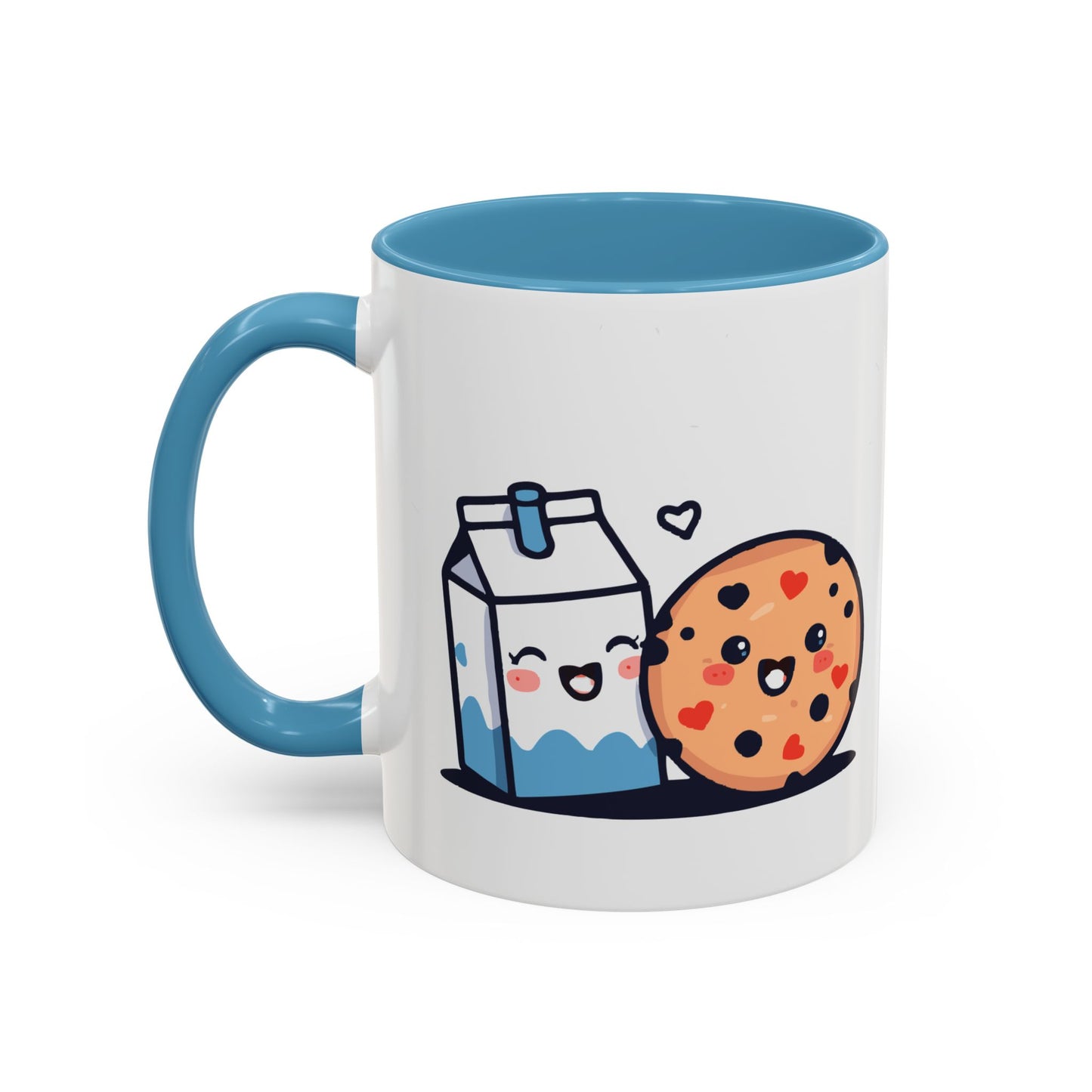Cute Cookie & Milk Coffee Mug — Kawaii Breakfast Accent Mug