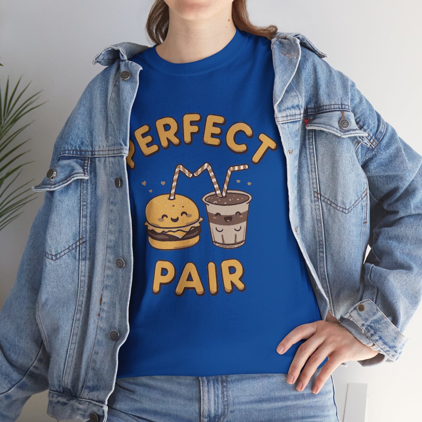 Perfect Pair Cheeseburger & Soda T-Shirt — Cute Matching Food Tee