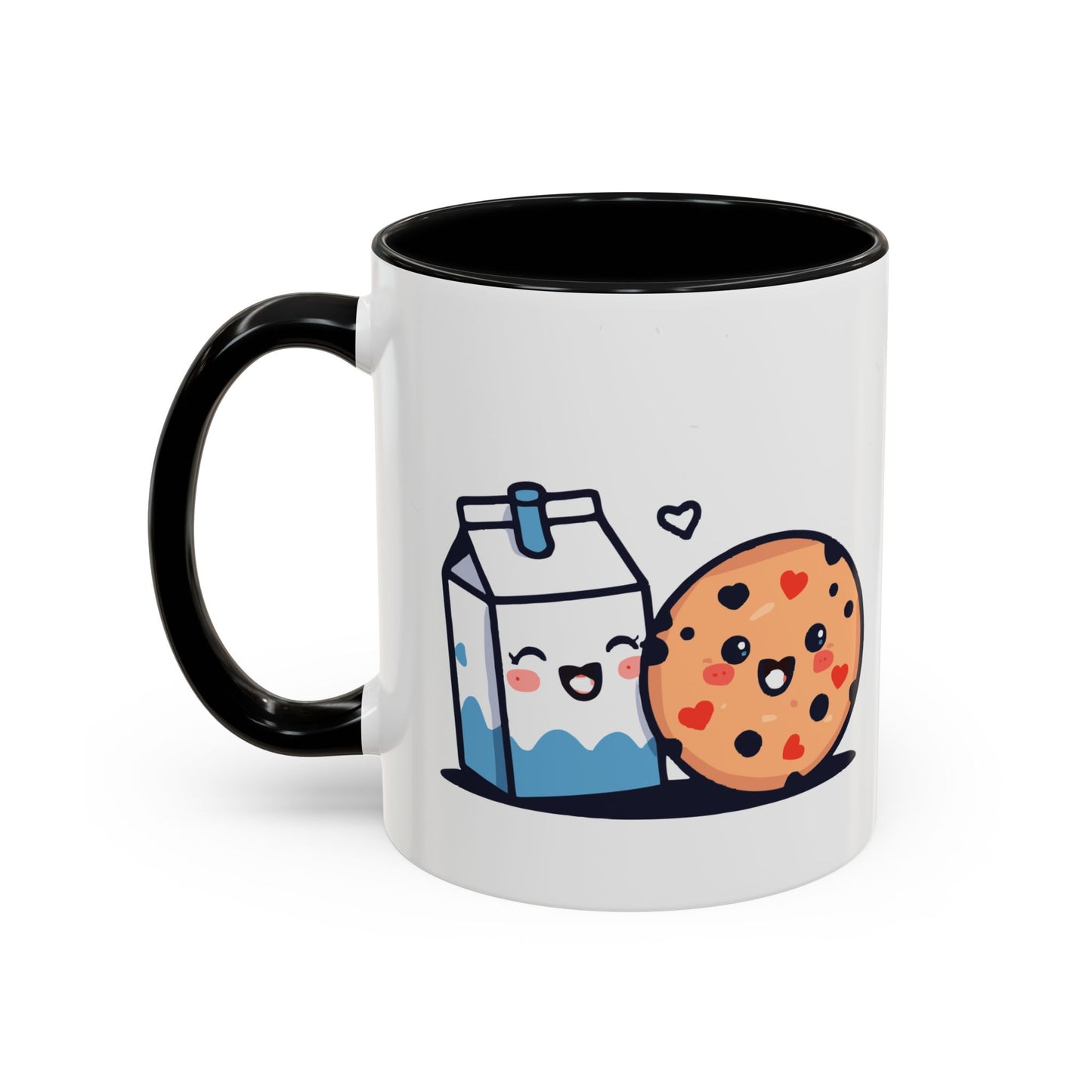 Cute Cookie & Milk Coffee Mug — Kawaii Breakfast Accent Mug