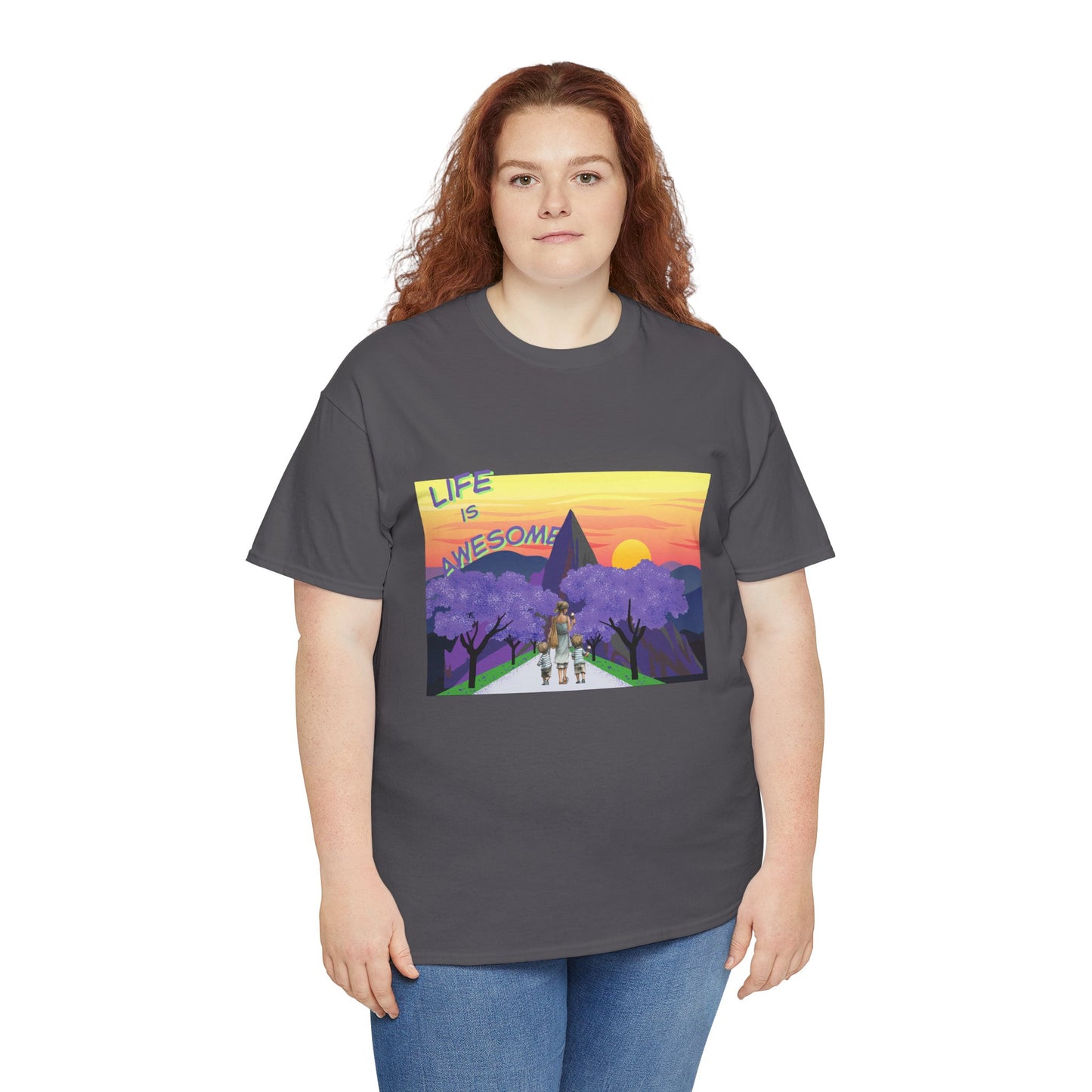 Vibrant Inspirational Tee - Life is Awesome, Unisex Cotton Shirt, Motivational Apparel, Gift for Friends, Summer Wardrobe Essential