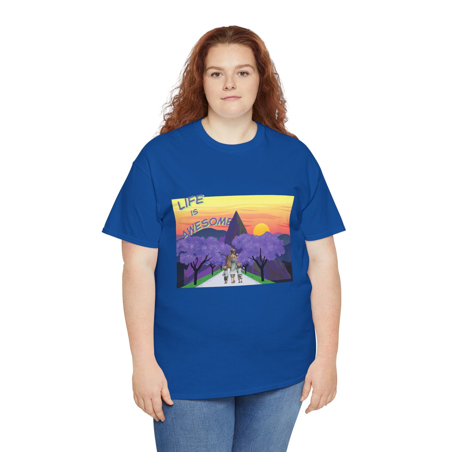 Vibrant Inspirational Tee - Life is Awesome, Unisex Cotton Shirt, Motivational Apparel, Gift for Friends, Summer Wardrobe Essential