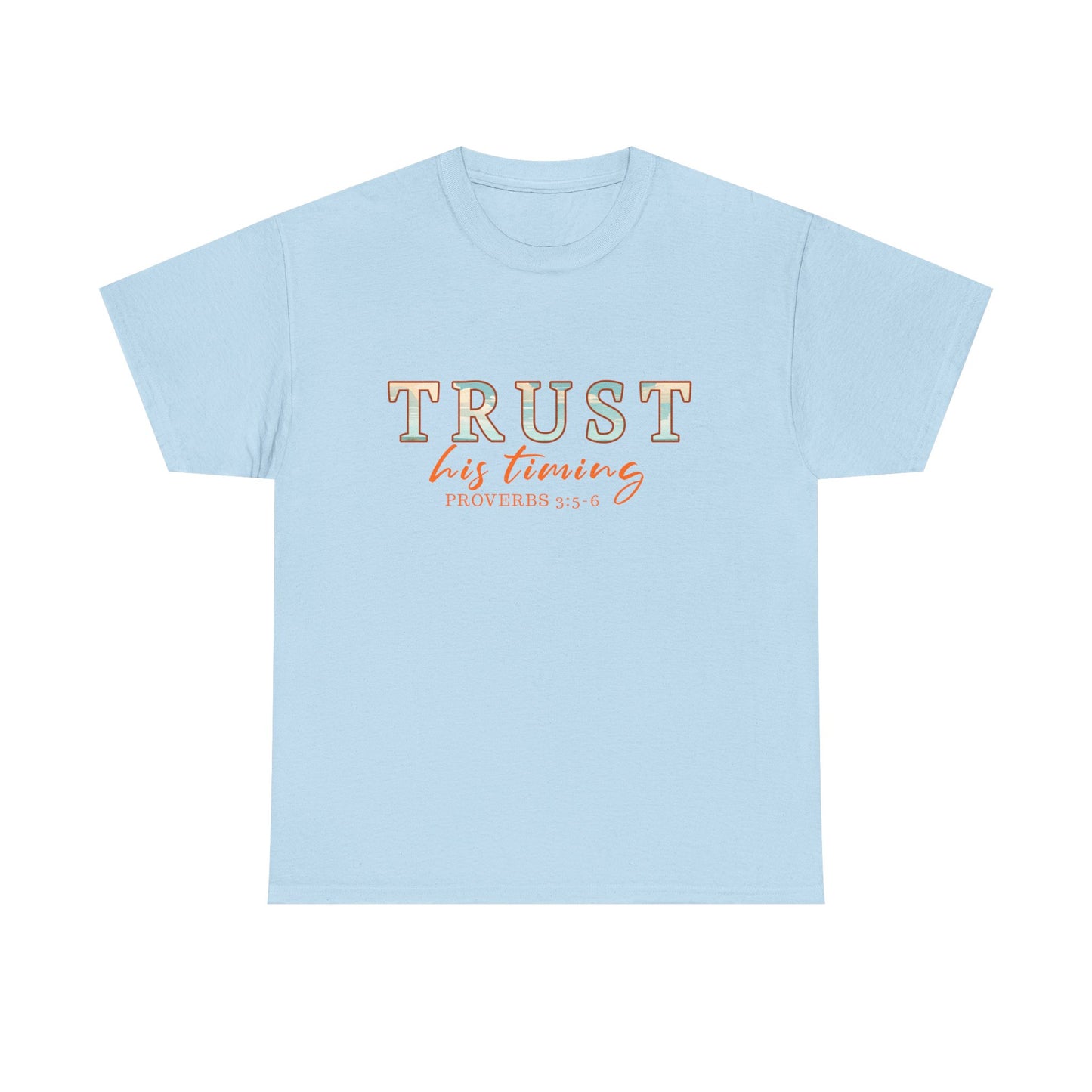 Faith-Inspired Cotton Tee | Trust His Timing Proverbs 3:5 | Inspirational Shirt for Daily Encouragement, Christian Gift, Casual Wear, [...]