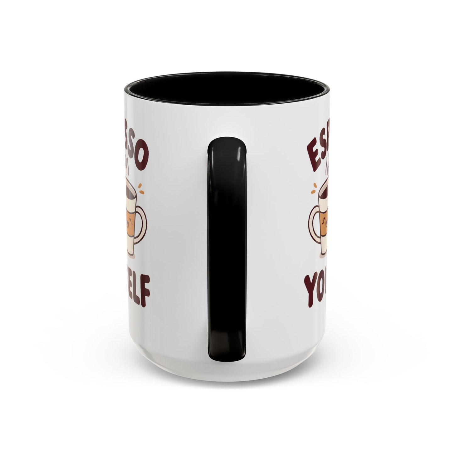 Espresso Yourself Accent Coffee Mug — Cute Coffee Pun Ceramic Mug (11/15 oz)