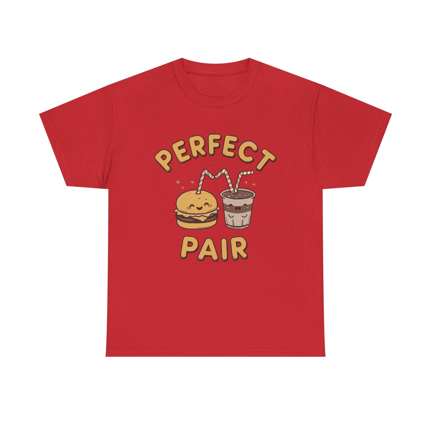 Perfect Pair Cheeseburger & Soda T-Shirt — Cute Matching Food Tee