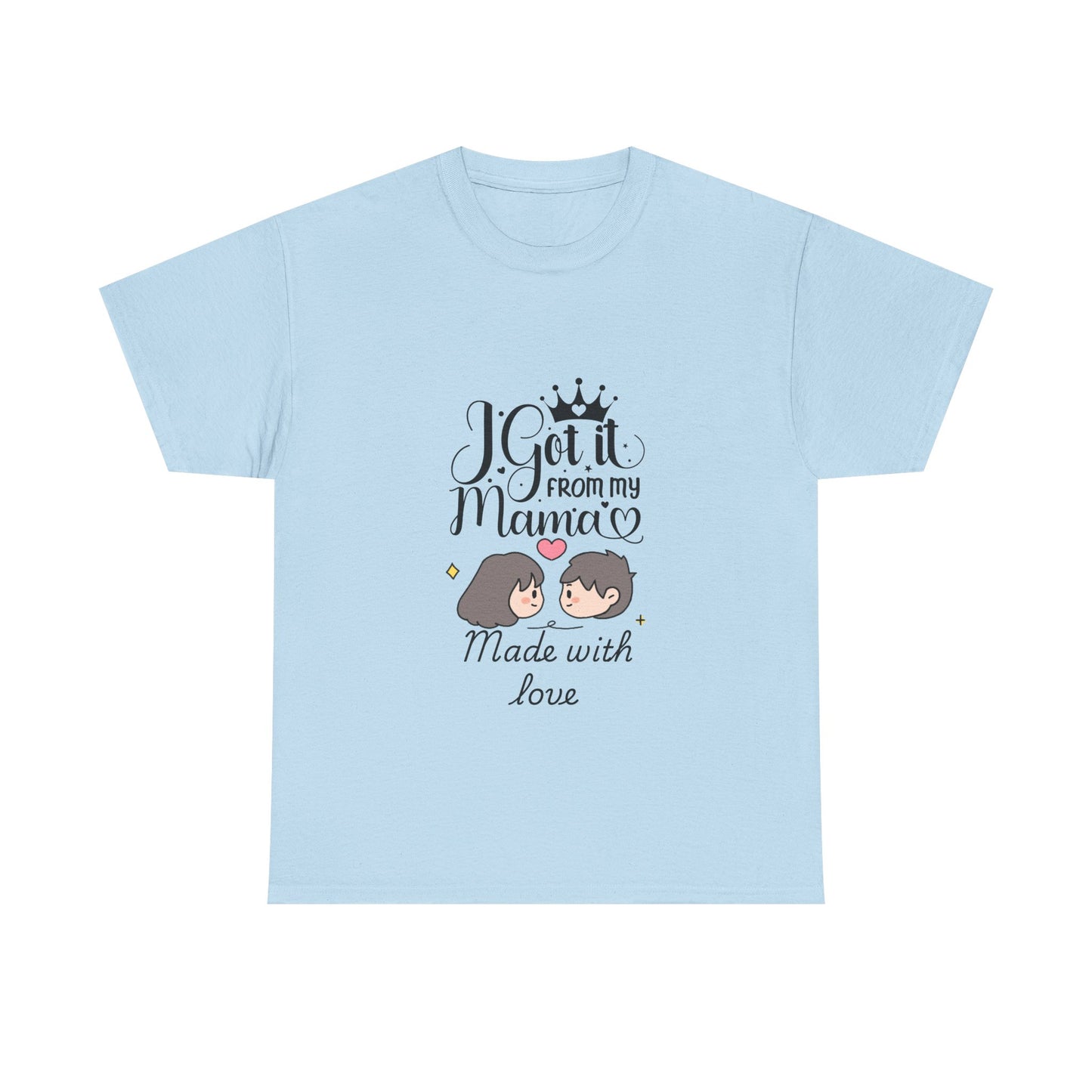 Mama Love Unisex Heavy Cotton Tee | Gift for Mom, Mother's Day, Family Bond, Cute Tee, Made with Love