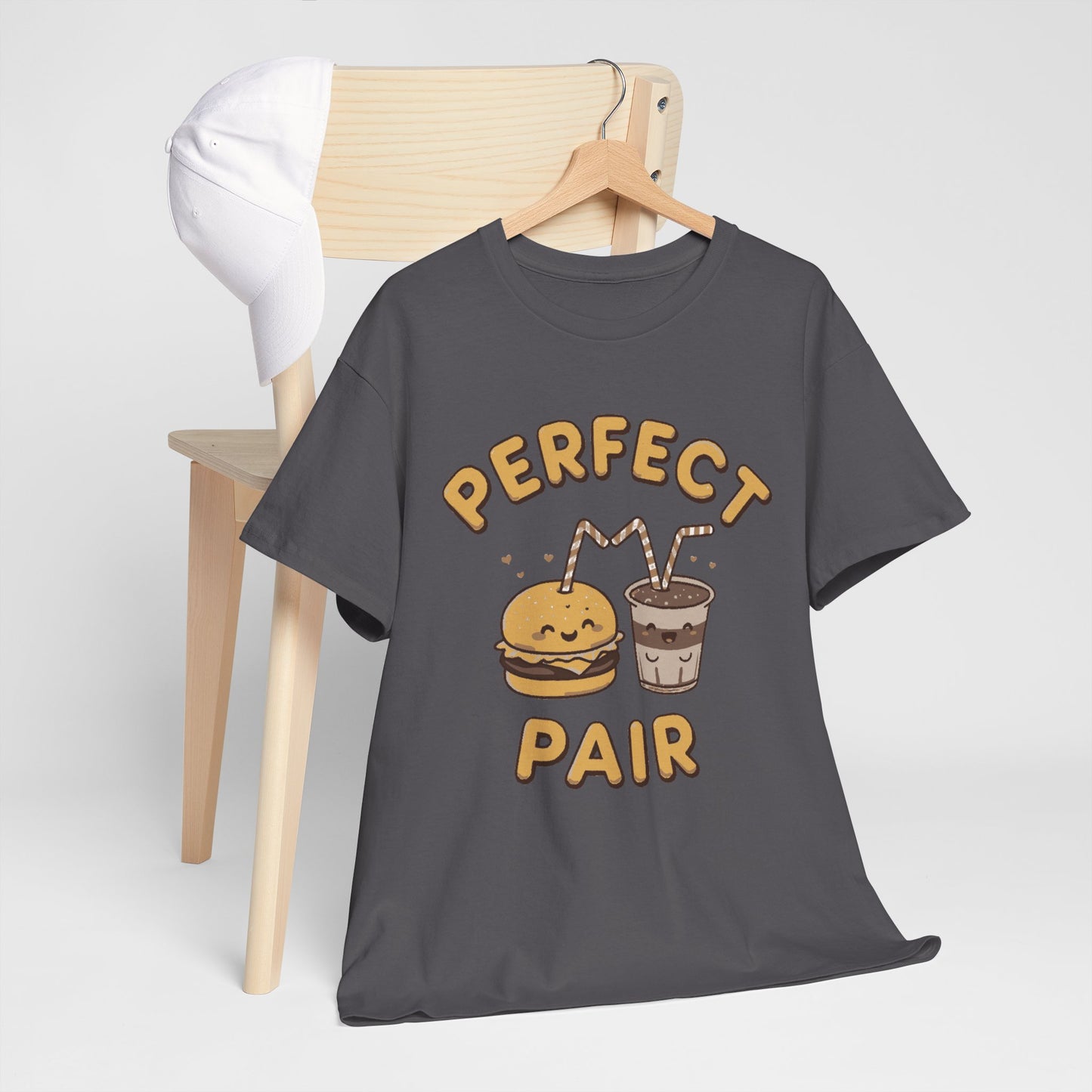 Perfect Pair Cheeseburger & Soda T-Shirt — Cute Matching Food Tee