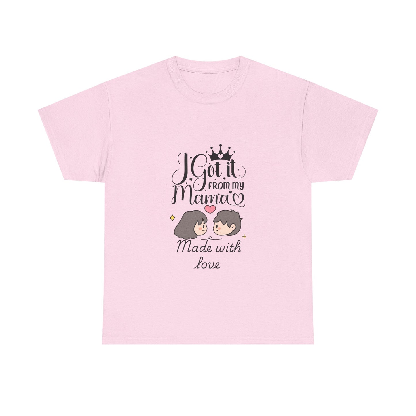 Mama Love Unisex Heavy Cotton Tee | Gift for Mom, Mother's Day, Family Bond, Cute Tee, Made with Love