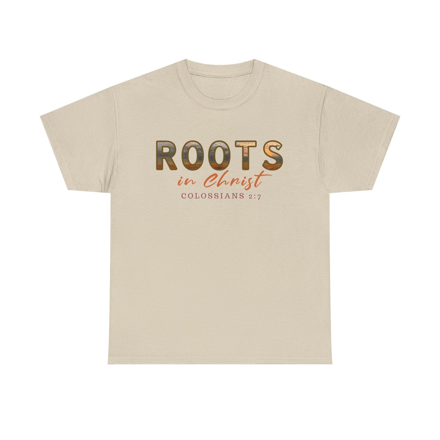 Christian Faith Roots Tee, Inspirational Shirt, Spiritual Gift, Colossians 2:7 T-Shirt, Unisex Casual Wear, Religious Apparel