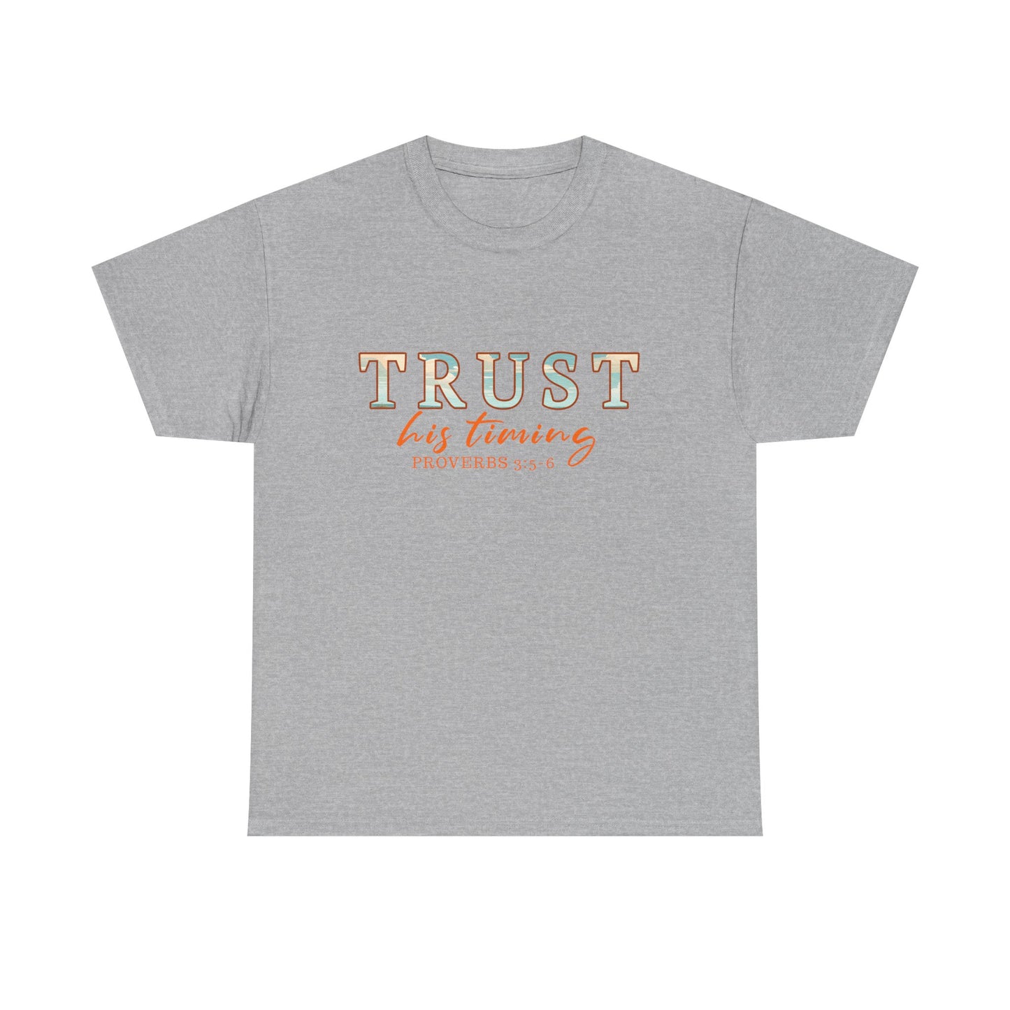 Faith-Inspired Cotton Tee | Trust His Timing Proverbs 3:5 | Inspirational Shirt for Daily Encouragement, Christian Gift, Casual Wear, [...]