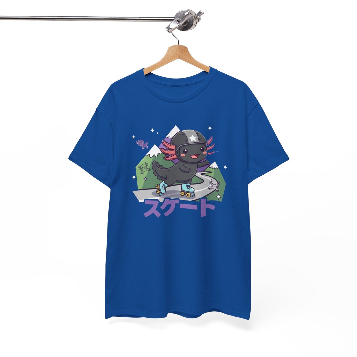 Axolotl Skate Tee — Cute Skateboarding Axolotl Graphic T-Shirt (スケート)