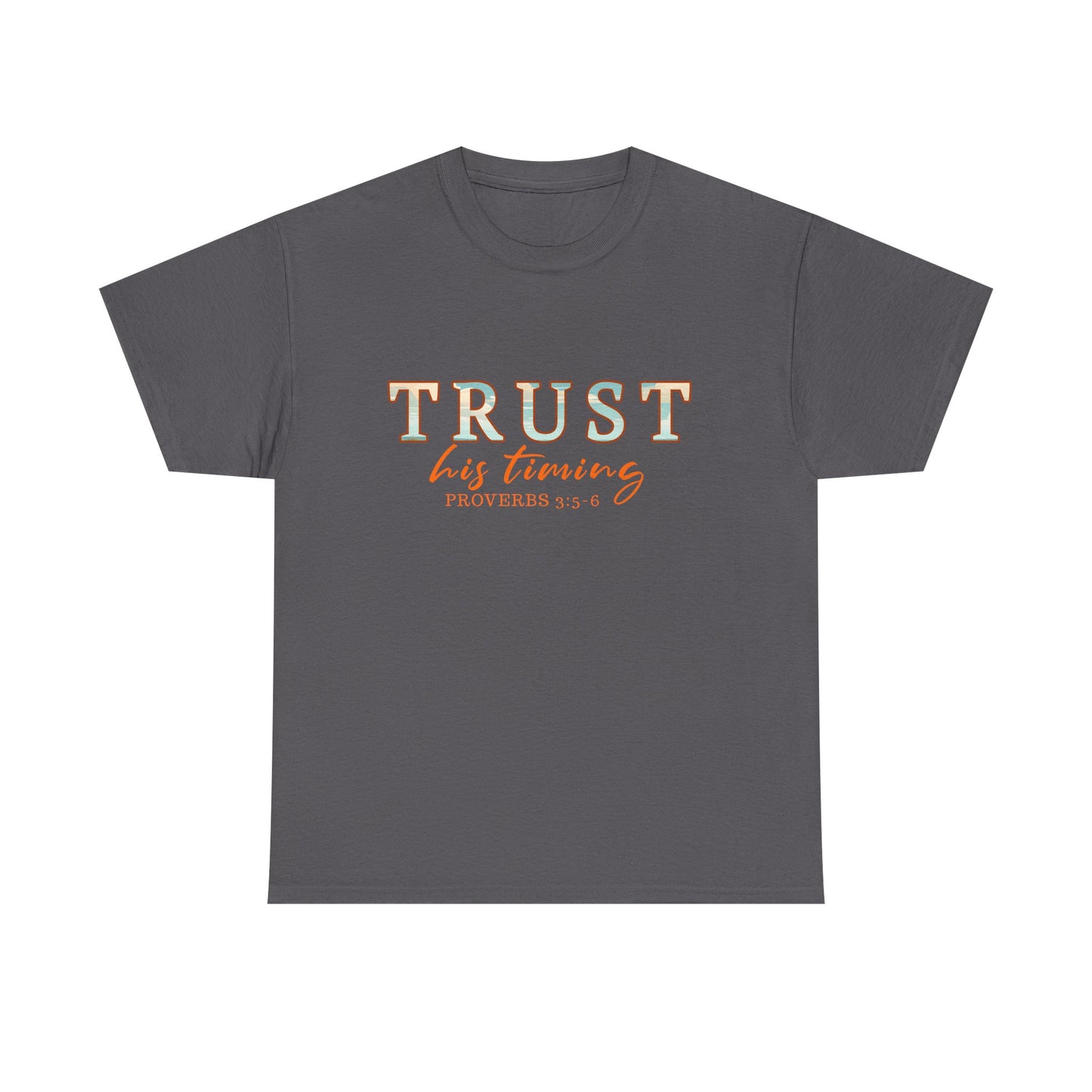 Faith-Inspired Cotton Tee | Trust His Timing Proverbs 3:5 | Inspirational Shirt for Daily Encouragement, Christian Gift, Casual Wear, [...]