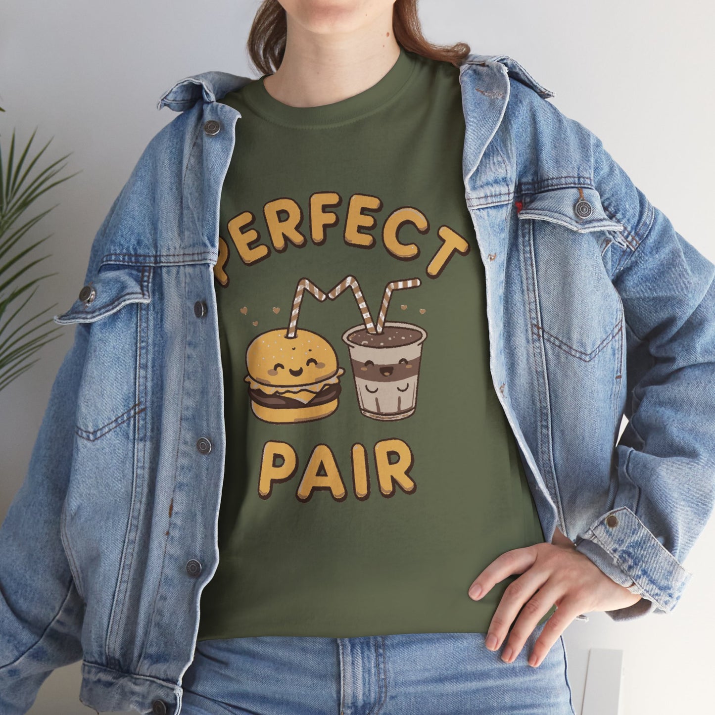 Perfect Pair Cheeseburger & Soda T-Shirt — Cute Matching Food Tee