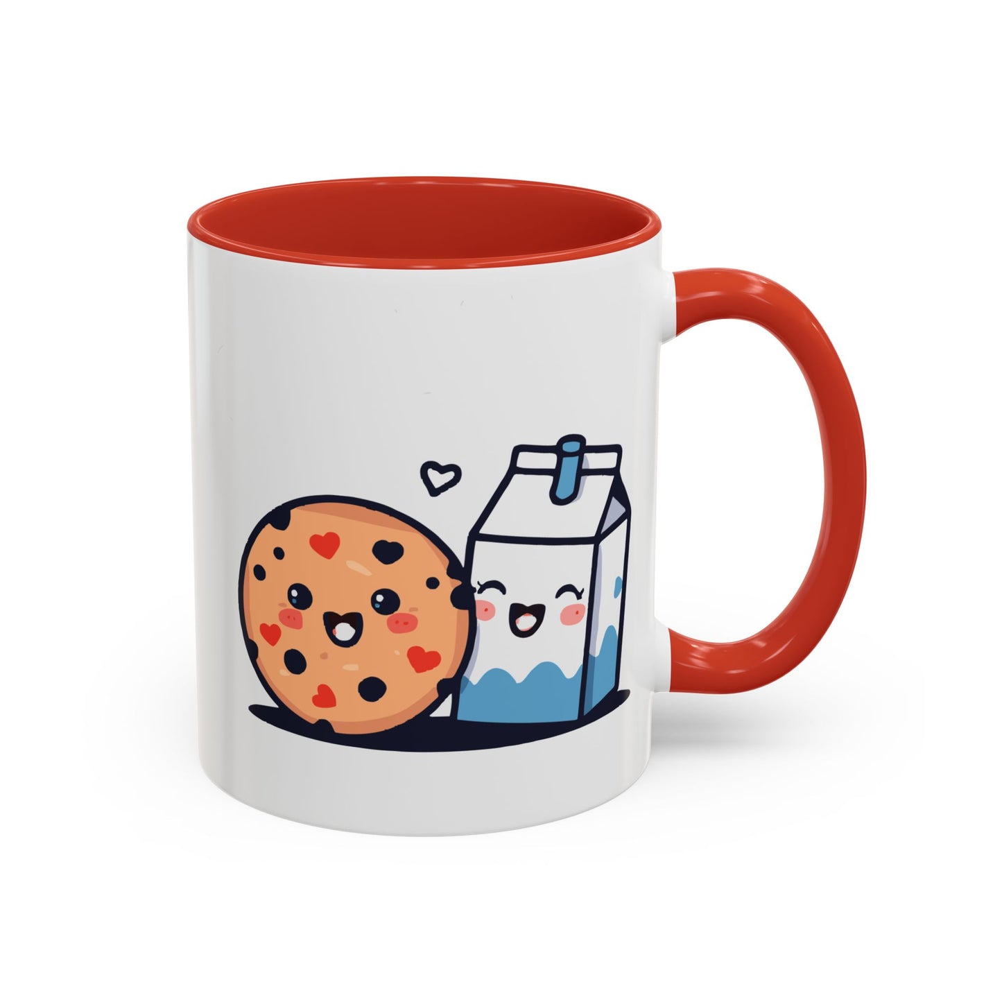 Cute Cookie & Milk Coffee Mug — Kawaii Breakfast Accent Mug