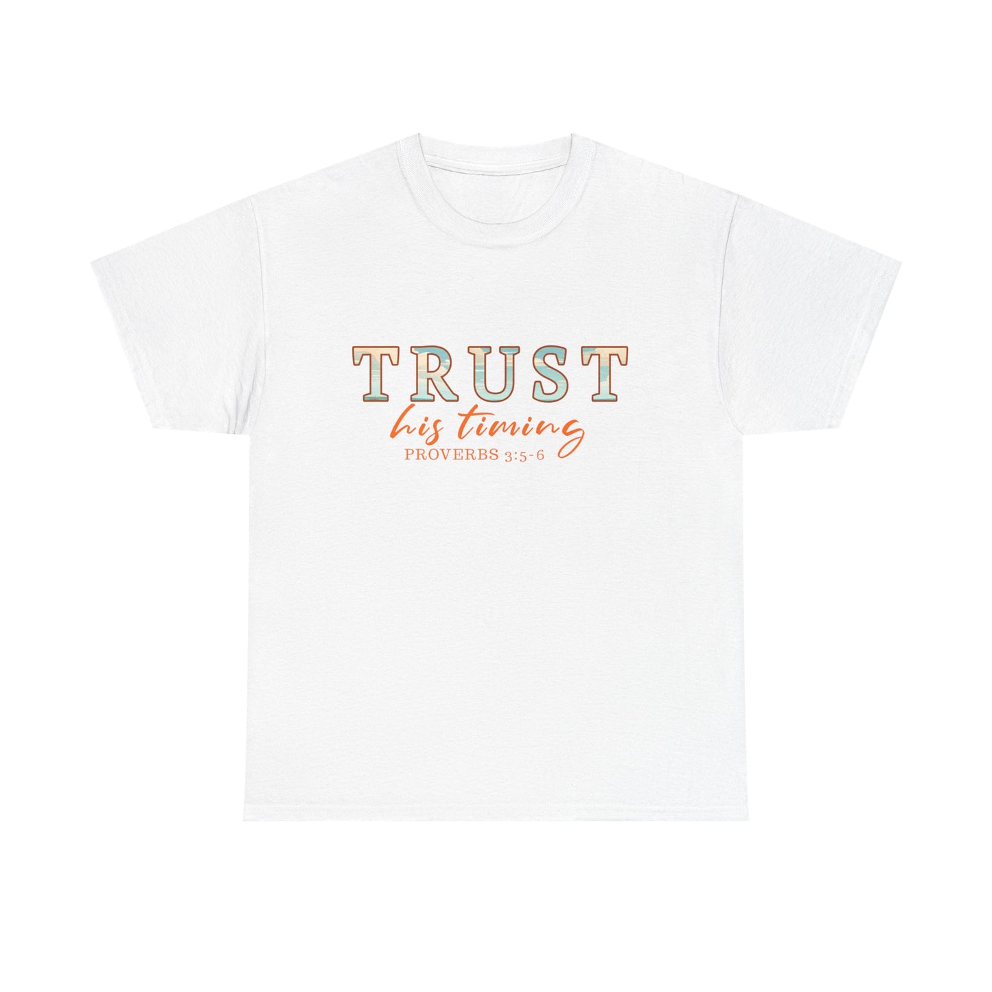 Faith-Inspired Cotton Tee | Trust His Timing Proverbs 3:5 | Inspirational Shirt for Daily Encouragement, Christian Gift, Casual Wear, [...]