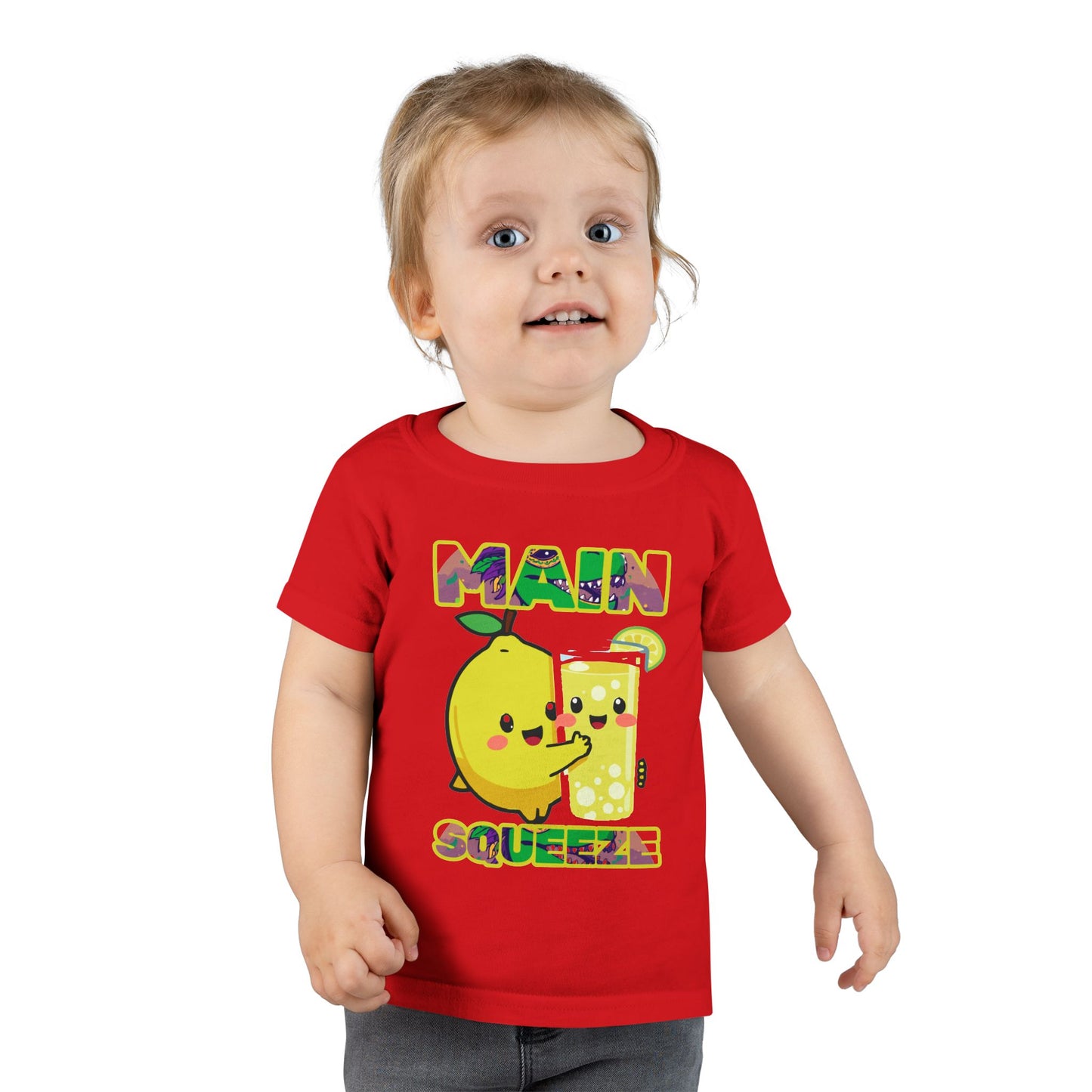 Main Squeeze Toddler T-Shirt — Cute Lemon & Glass Graphic