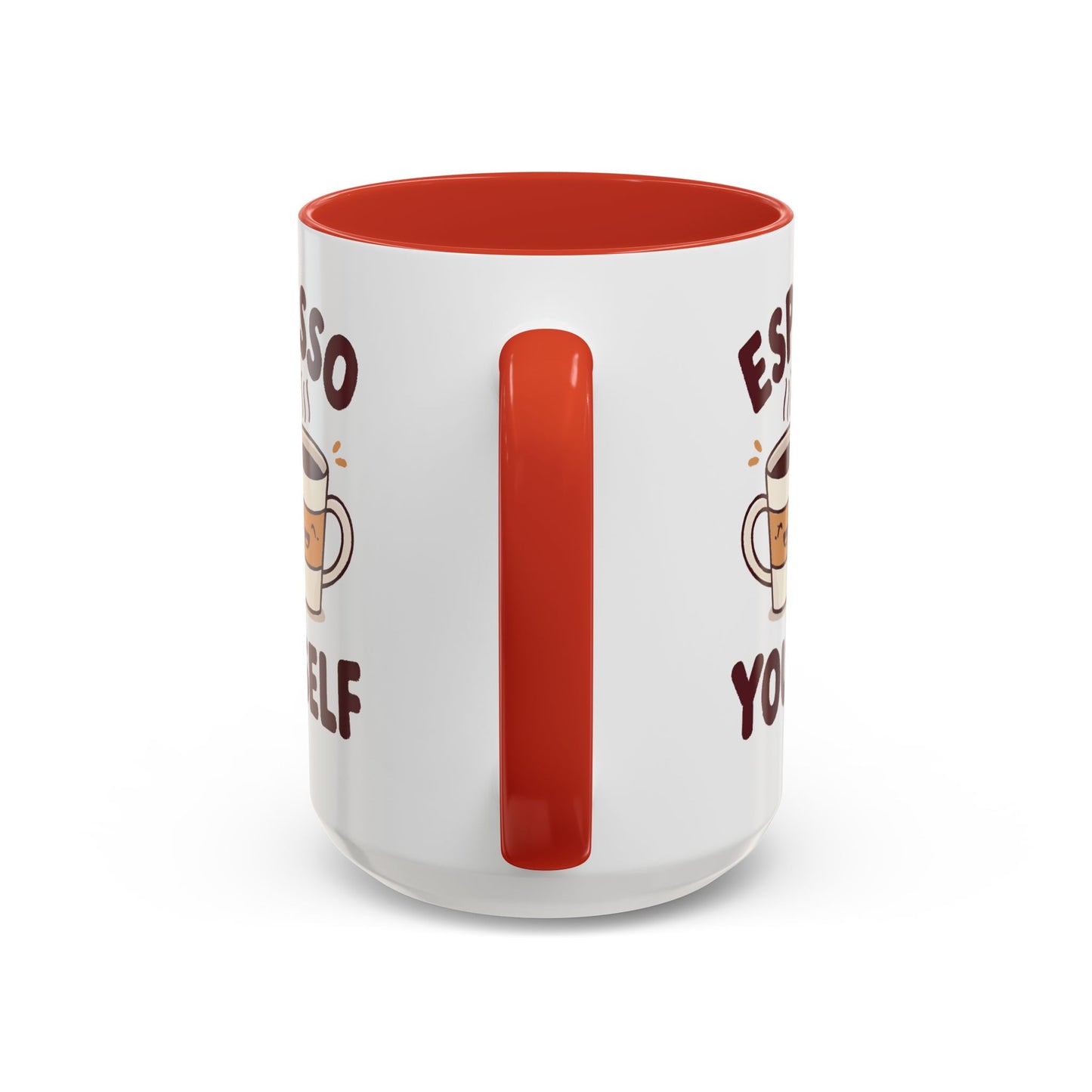 Espresso Yourself Accent Coffee Mug — Cute Coffee Pun Ceramic Mug (11/15 oz)