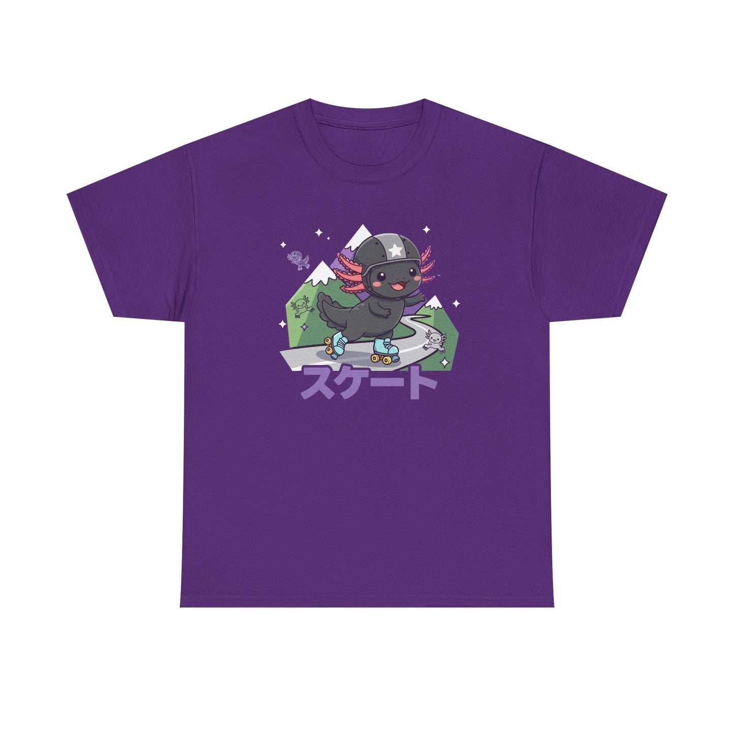 Axolotl Skate Tee — Cute Skateboarding Axolotl Graphic T-Shirt (スケート)