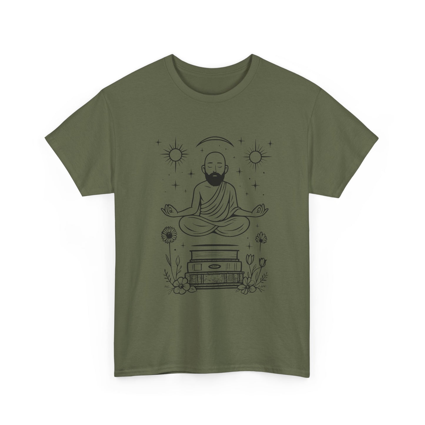 Meditative Buddha Unisex Tee, Spiritual Cotton Shirt, Yoga Apparel, Relaxation Gift, Mindfulness Clothing, Boho T-Shirt