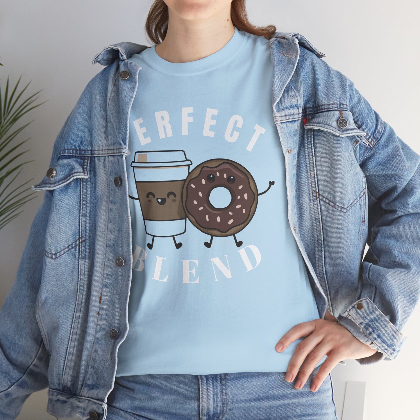 Perfect Blend Coffee & Donut Tee — Cute Matching Breakfast Graphic Shirt