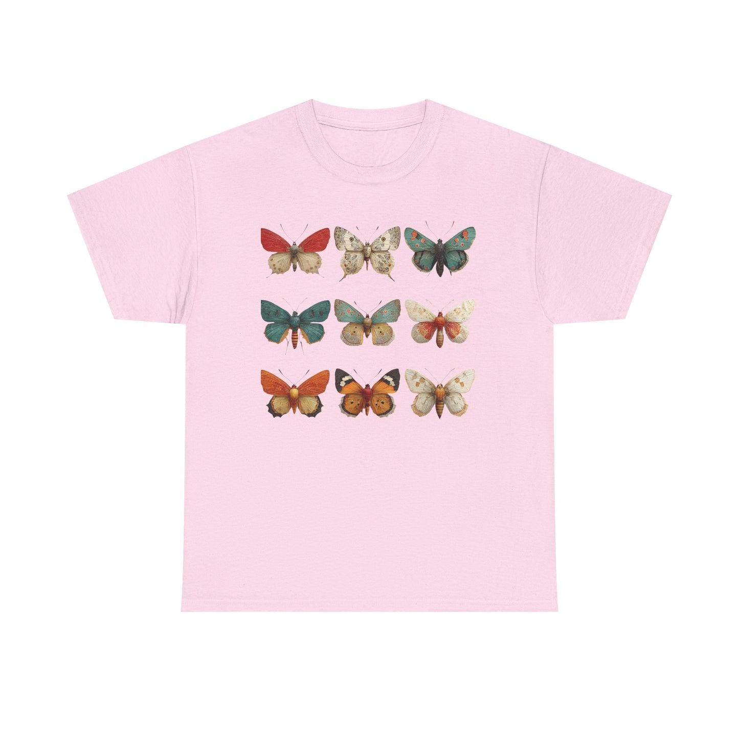 Butterfly Garden Unisex Tee, Nature Lover Shirt, Boho Style Cotton Tee, Gifts for Her, Summer Fashion, Vintage Butterfly Design