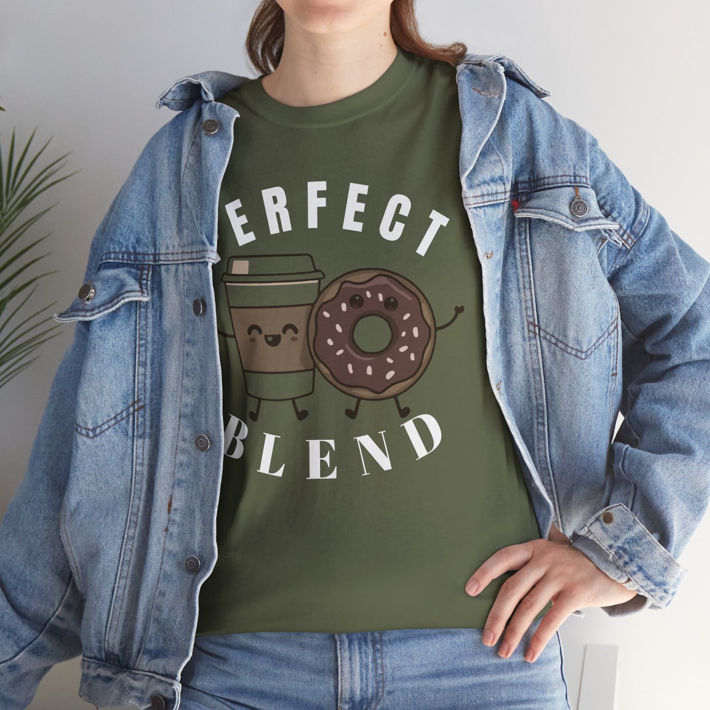 Perfect Blend Coffee & Donut Tee — Cute Matching Breakfast Graphic Shirt