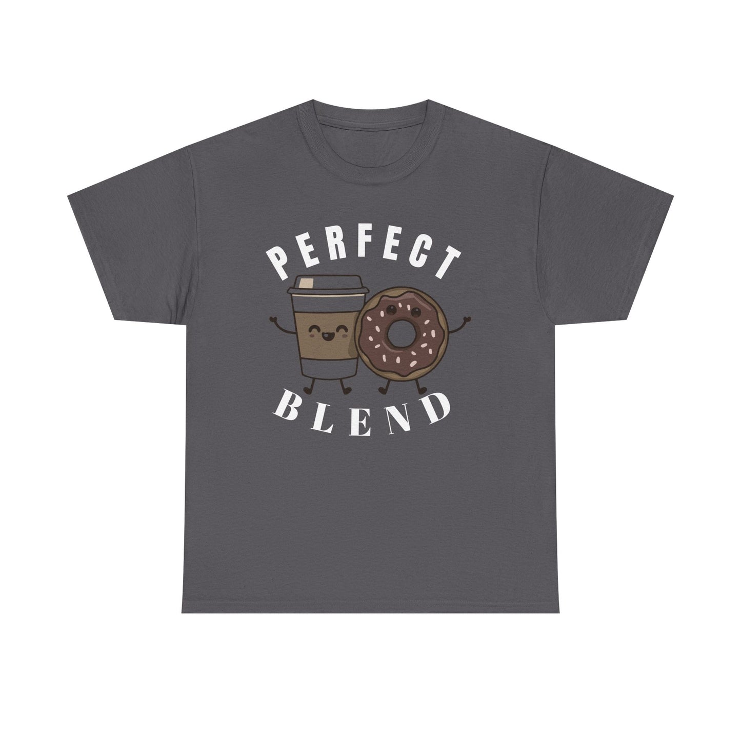 Perfect Blend Coffee & Donut Tee — Cute Matching Breakfast Graphic Shirt