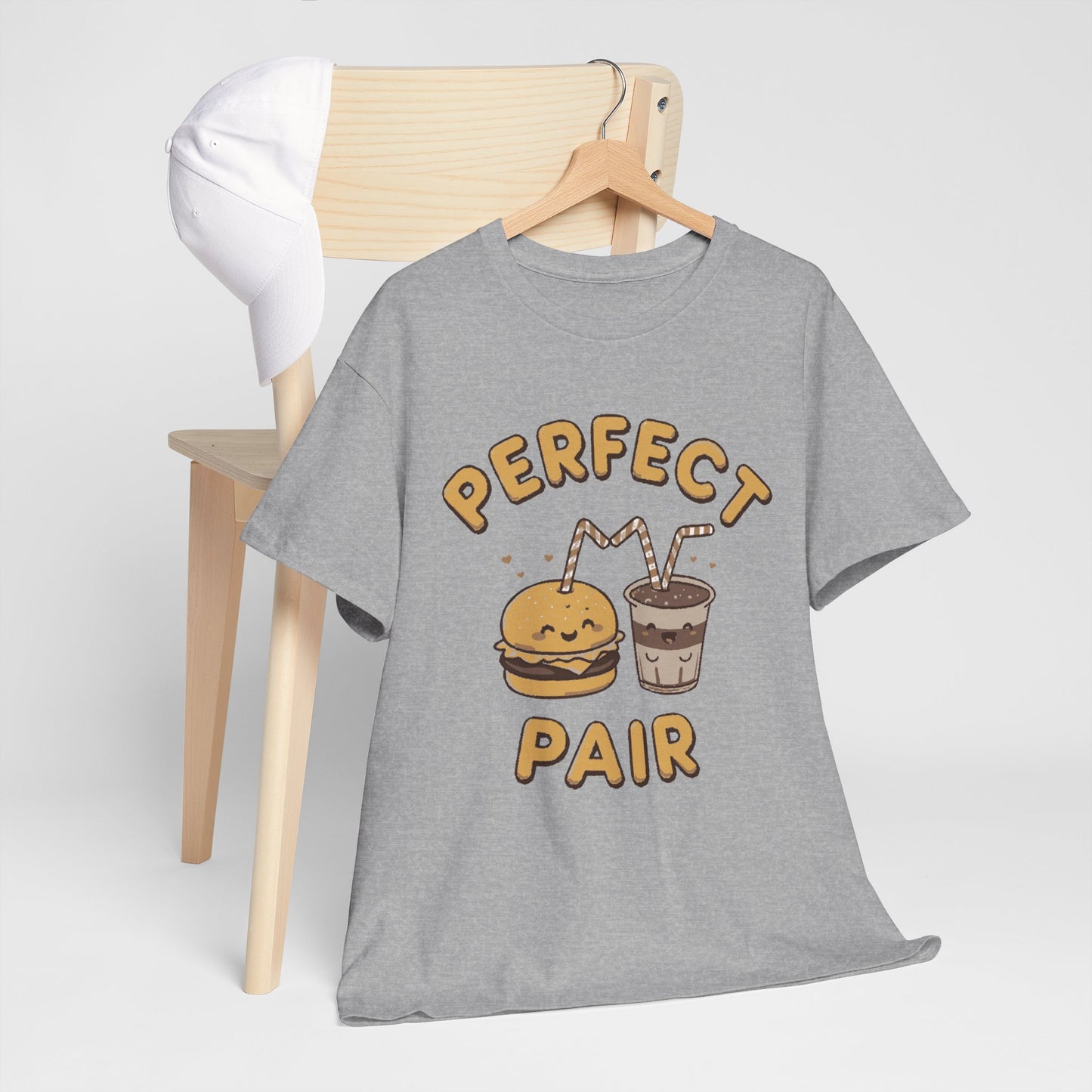 Perfect Pair Cheeseburger & Soda T-Shirt — Cute Matching Food Tee