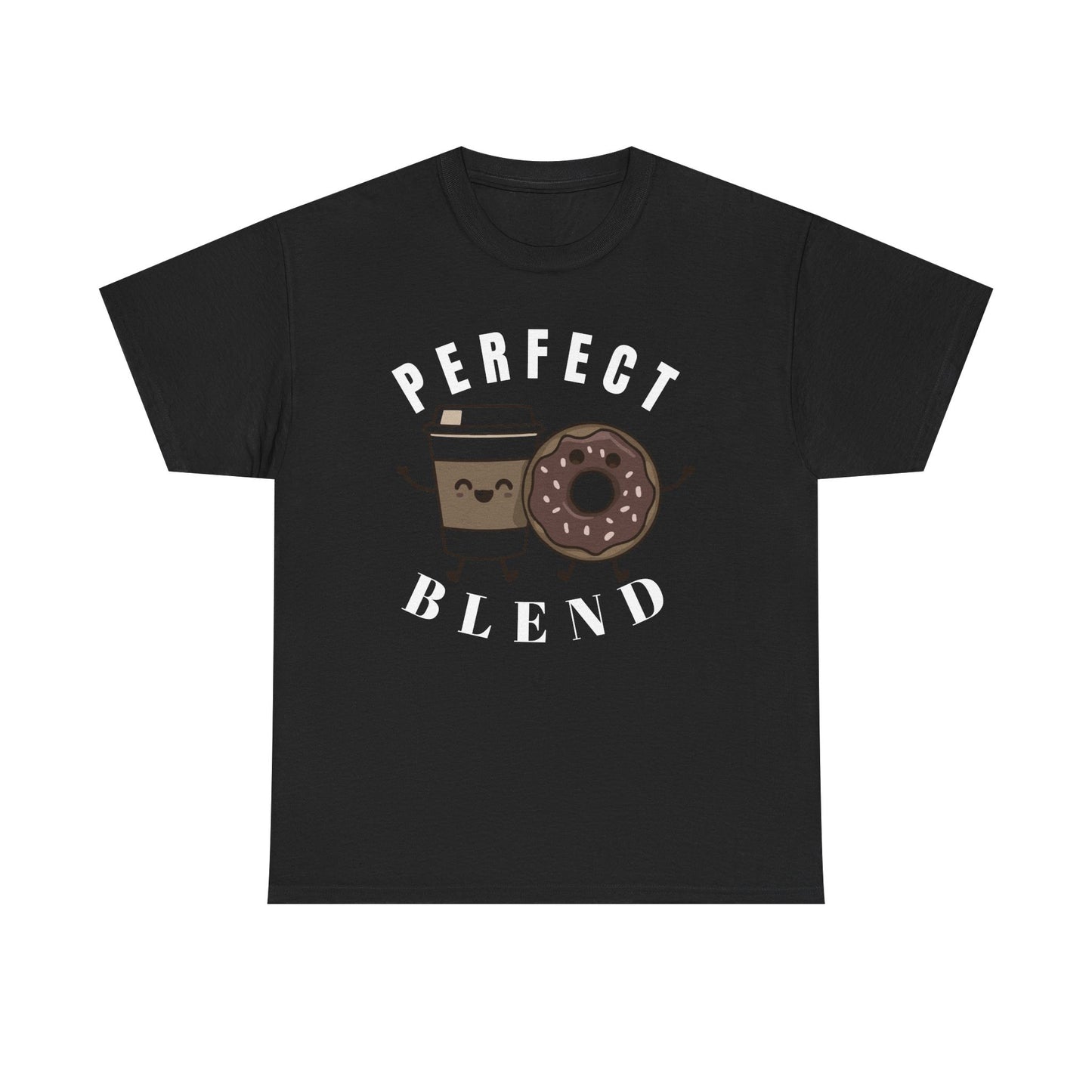 Perfect Blend Coffee & Donut Tee — Cute Matching Breakfast Graphic Shirt