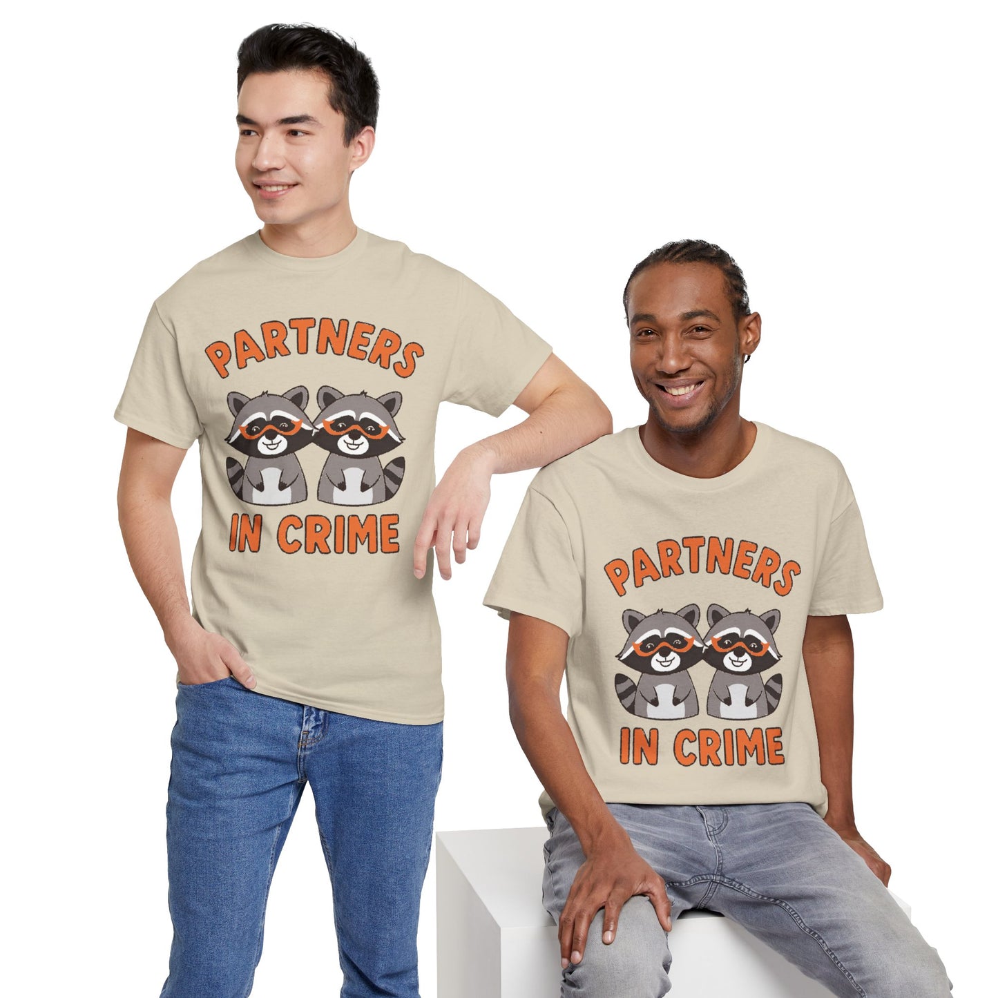 Partners in Crime Raccoon T-Shirt — Cute Matching Best Friends Tee