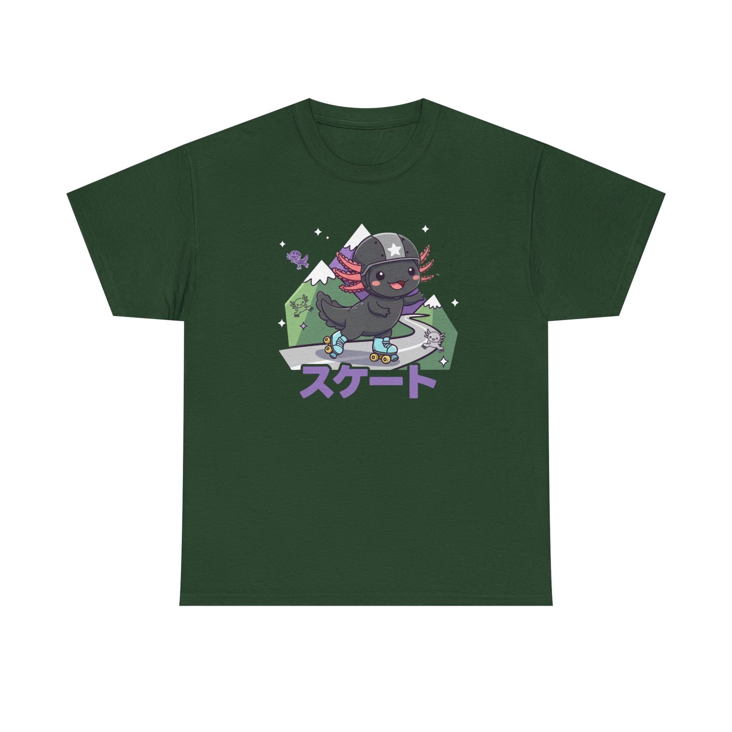 Axolotl Skate Tee — Cute Skateboarding Axolotl Graphic T-Shirt (スケート)