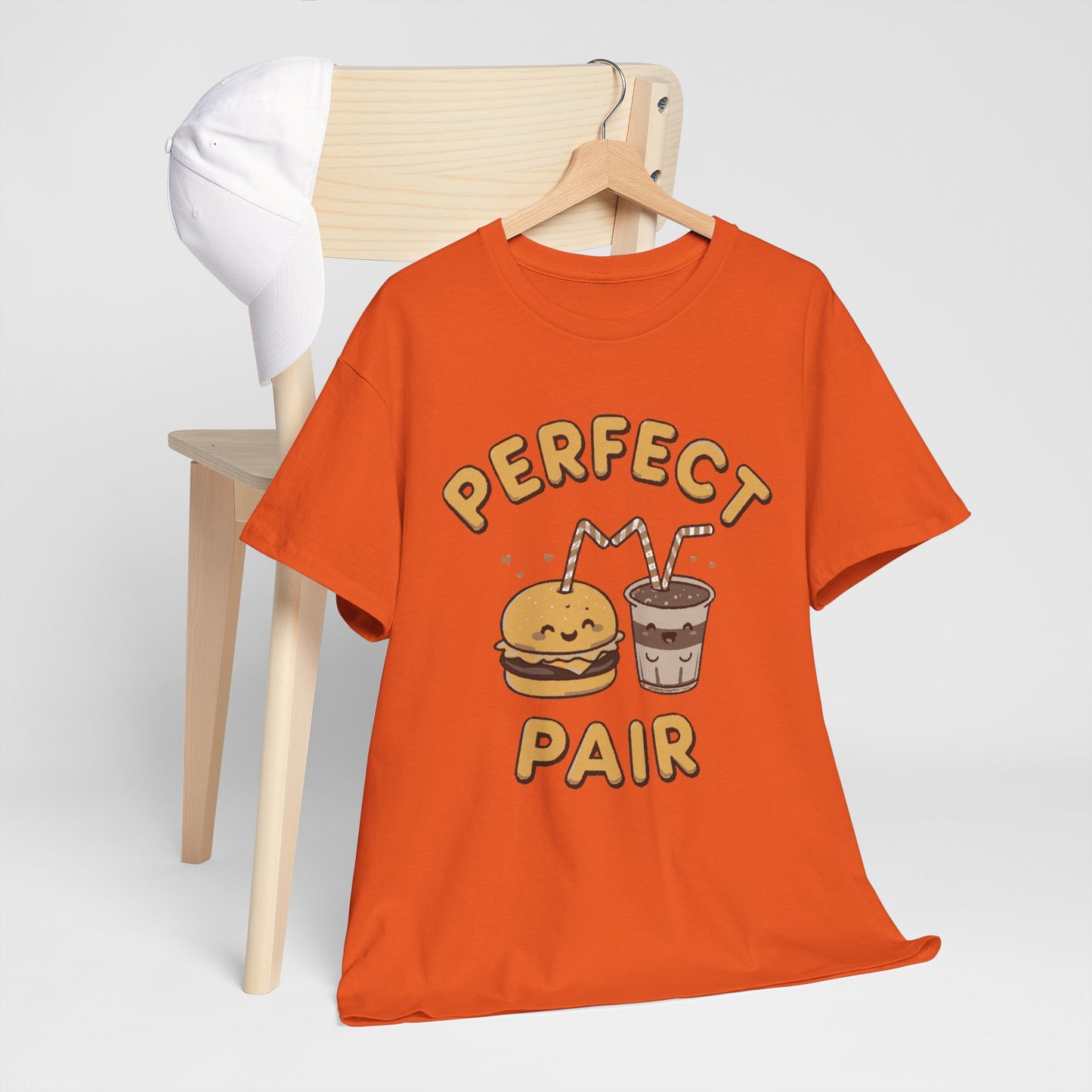 Perfect Pair Cheeseburger & Soda T-Shirt — Cute Matching Food Tee