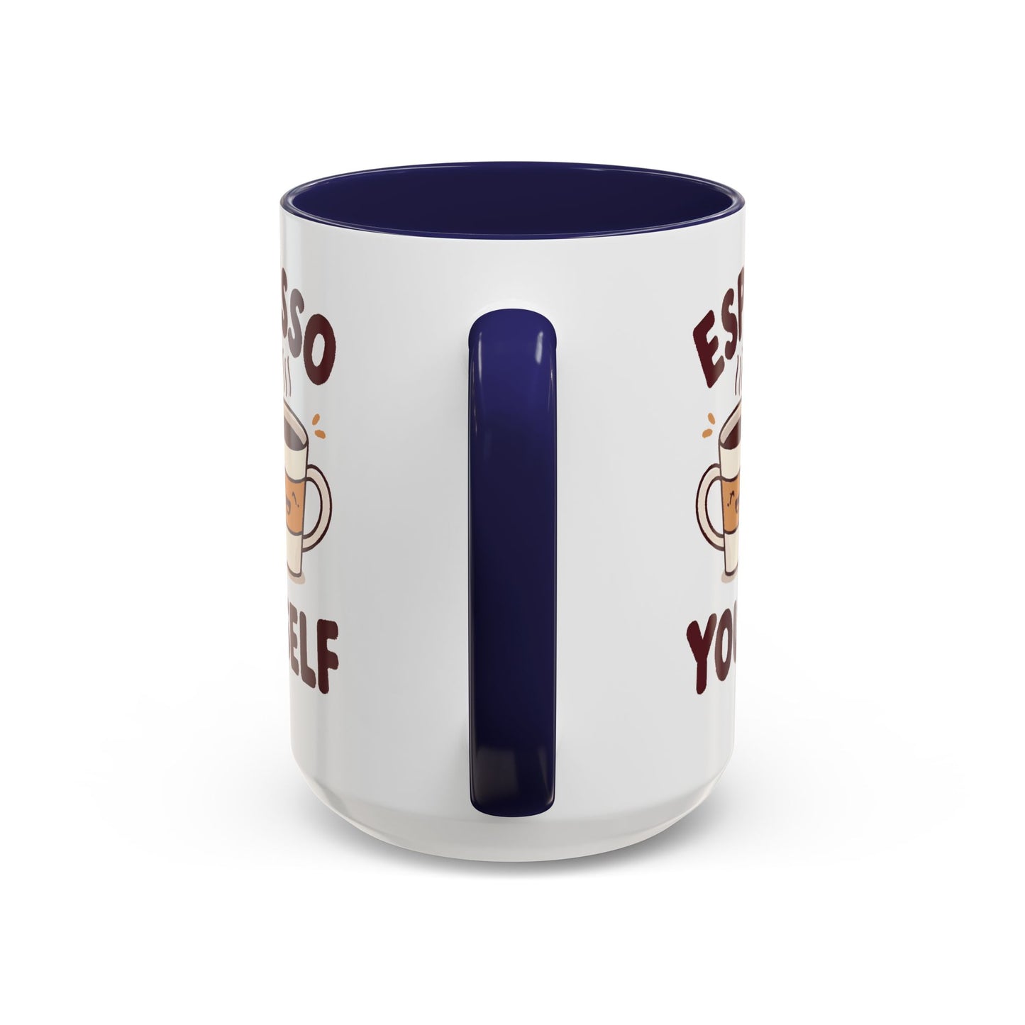 Espresso Yourself Accent Coffee Mug — Cute Coffee Pun Ceramic Mug (11/15 oz)