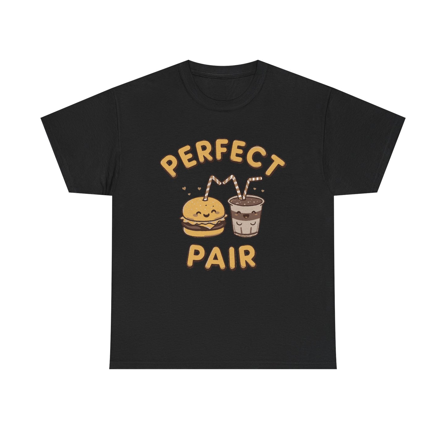 Perfect Pair Cheeseburger & Soda T-Shirt — Cute Matching Food Tee