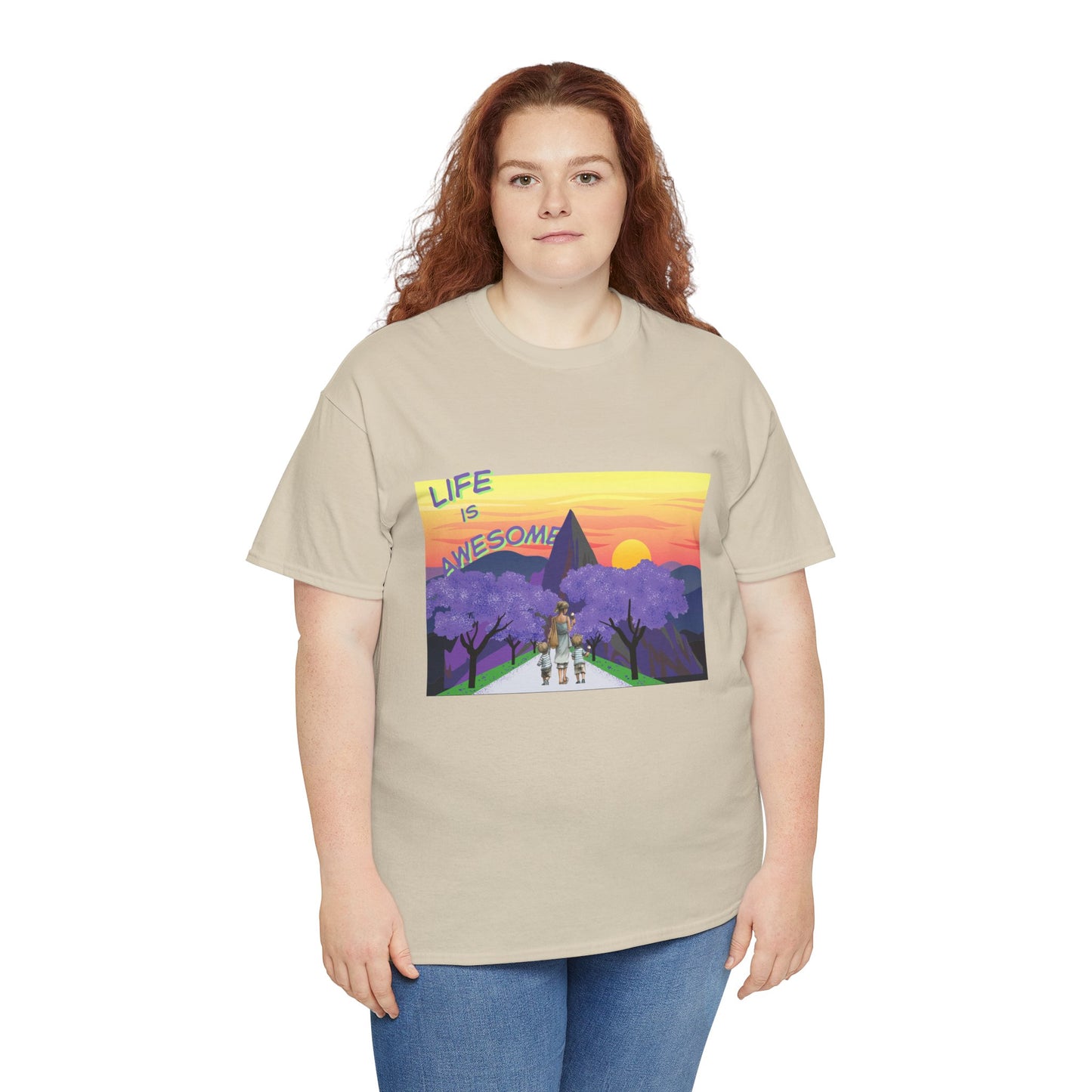 Vibrant Inspirational Tee - Life is Awesome, Unisex Cotton Shirt, Motivational Apparel, Gift for Friends, Summer Wardrobe Essential