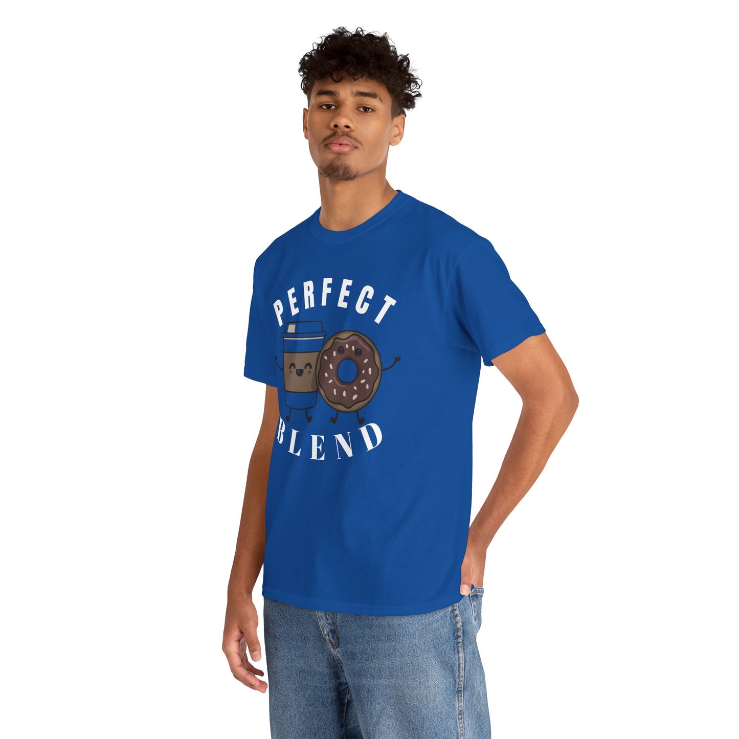Perfect Blend Coffee & Donut Tee — Cute Matching Breakfast Graphic Shirt