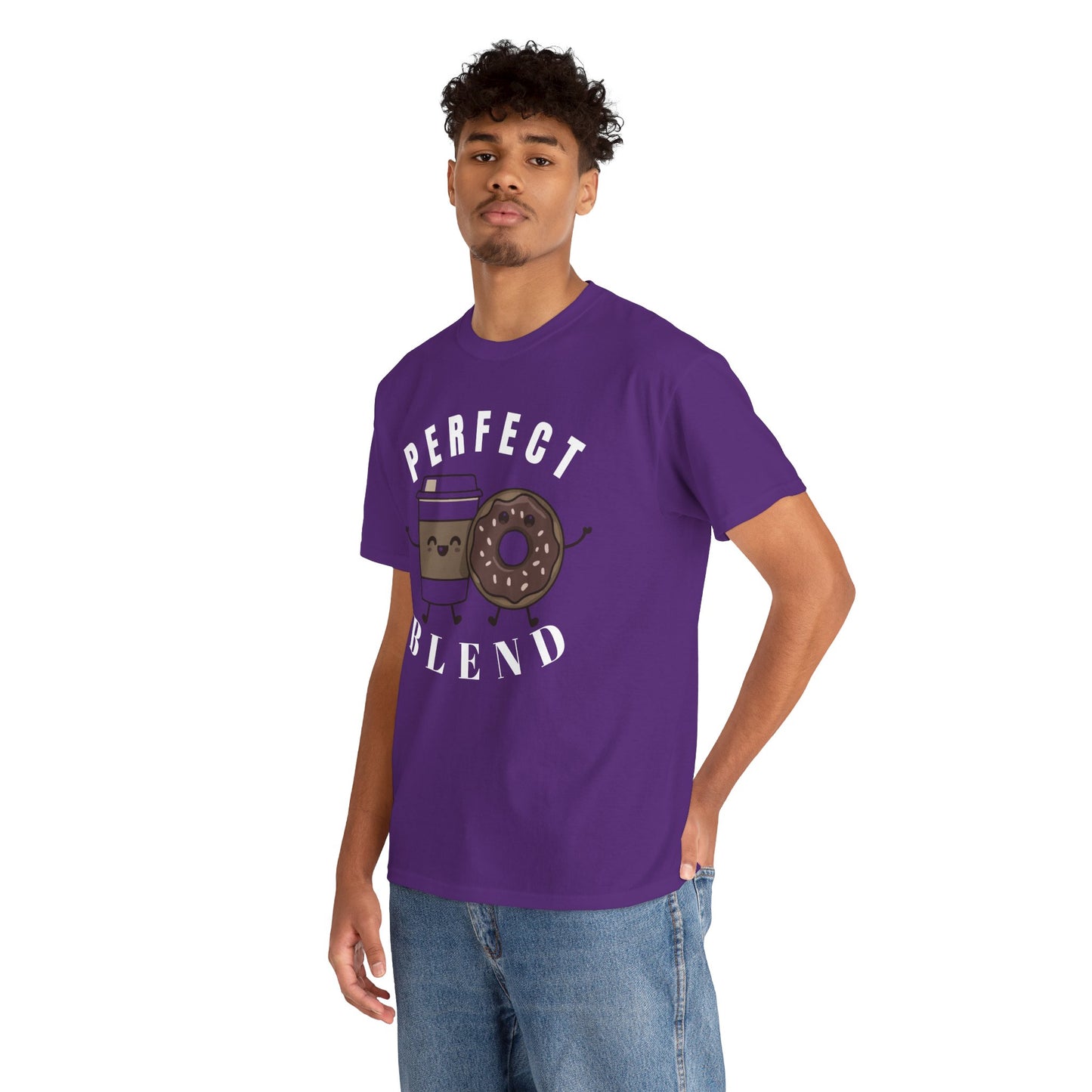 Perfect Blend Coffee & Donut Tee — Cute Matching Breakfast Graphic Shirt