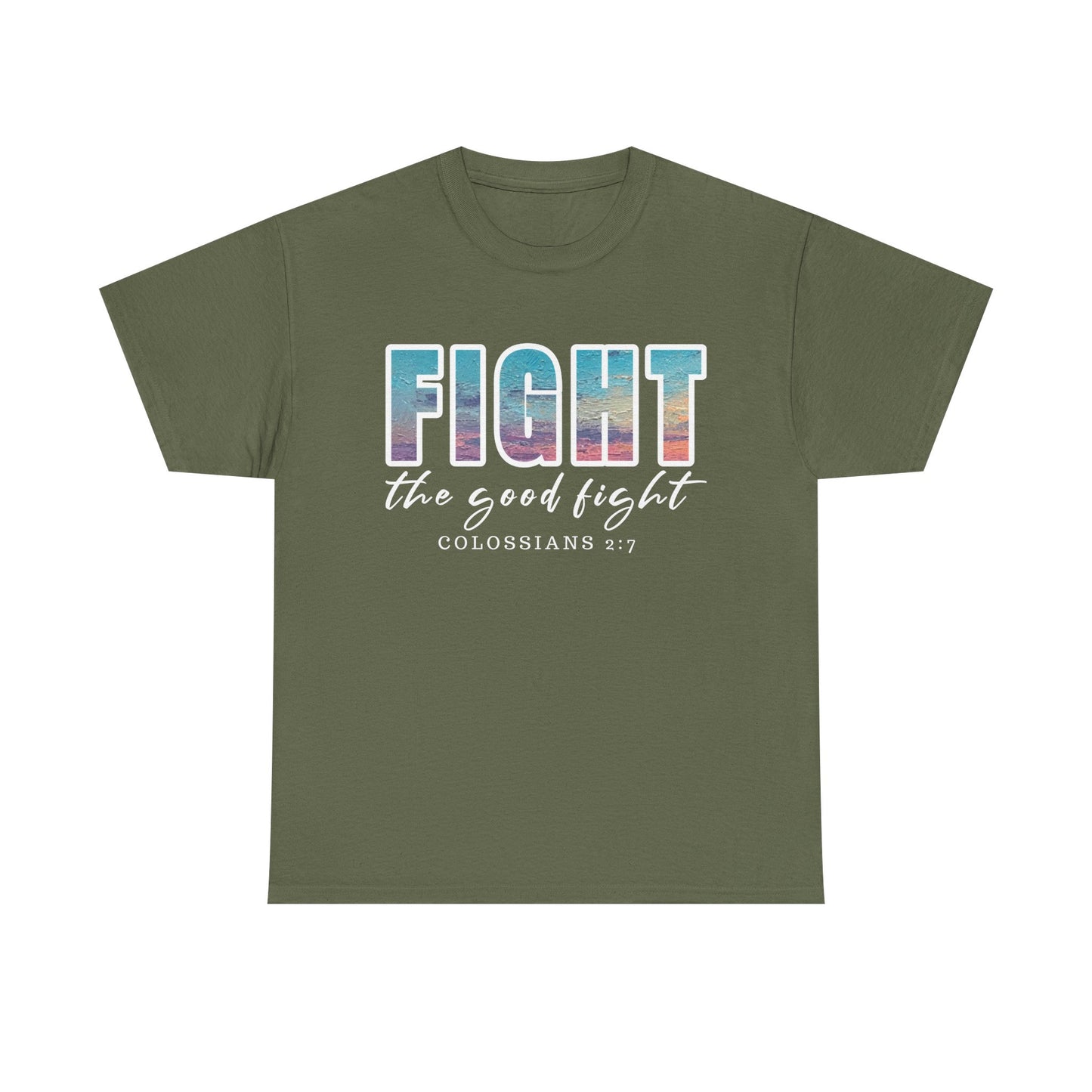 Unisex Inspirational Tee - 'Fight the Good Fight' Colossians 1:7 Motivational Shirt, Faith-Based Apparel, Stylish Gift for [...]