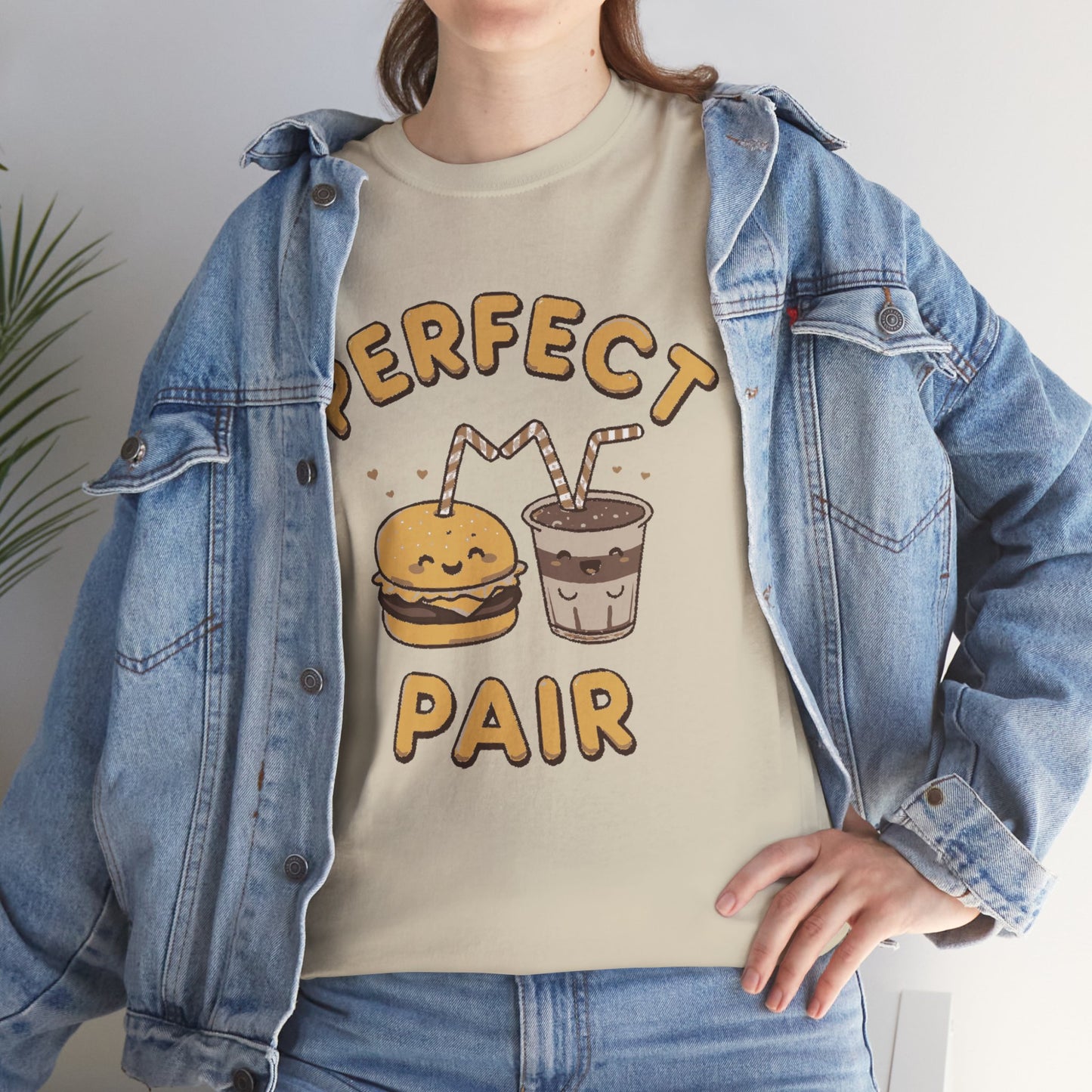 Perfect Pair Cheeseburger & Soda T-Shirt — Cute Matching Food Tee