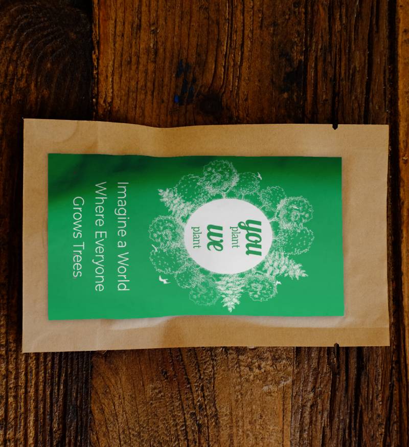Pack of 500 Tree Kit Pouches, We Plant 5000 More Trees
