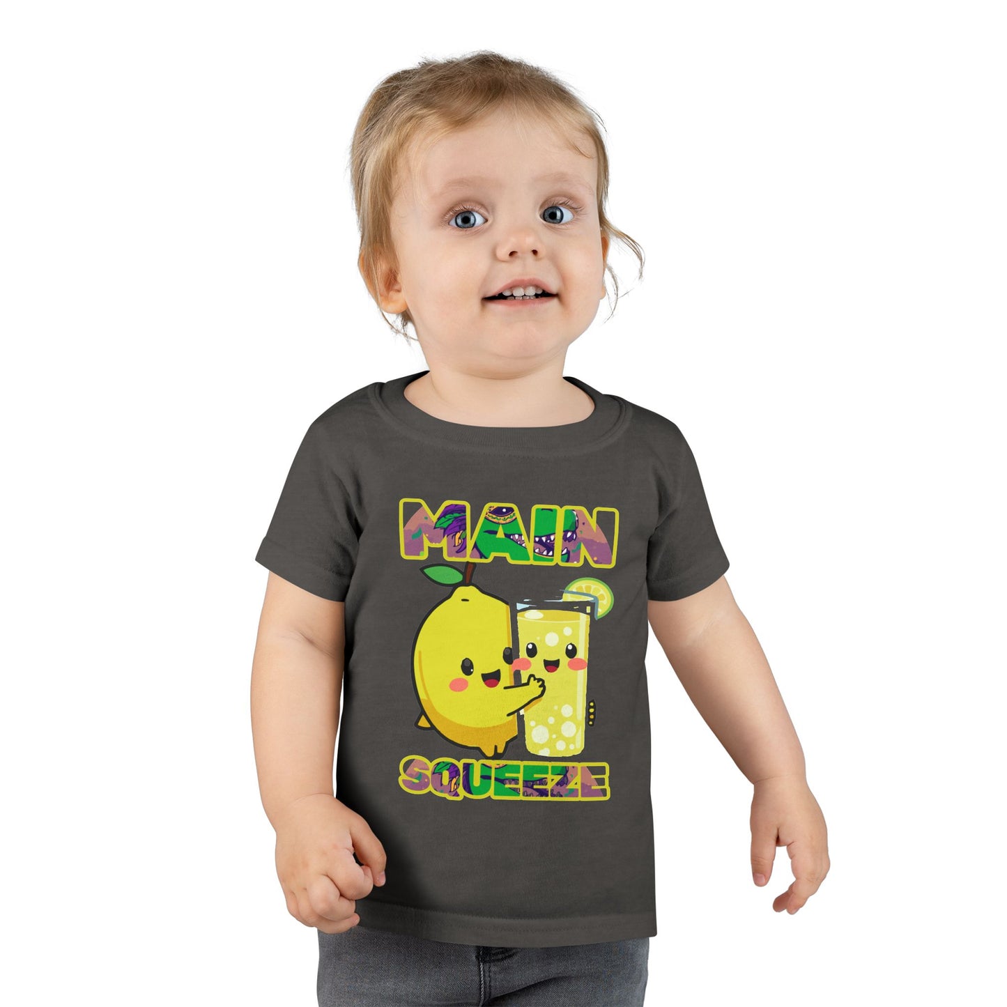 Main Squeeze Toddler T-Shirt — Cute Lemon & Glass Graphic