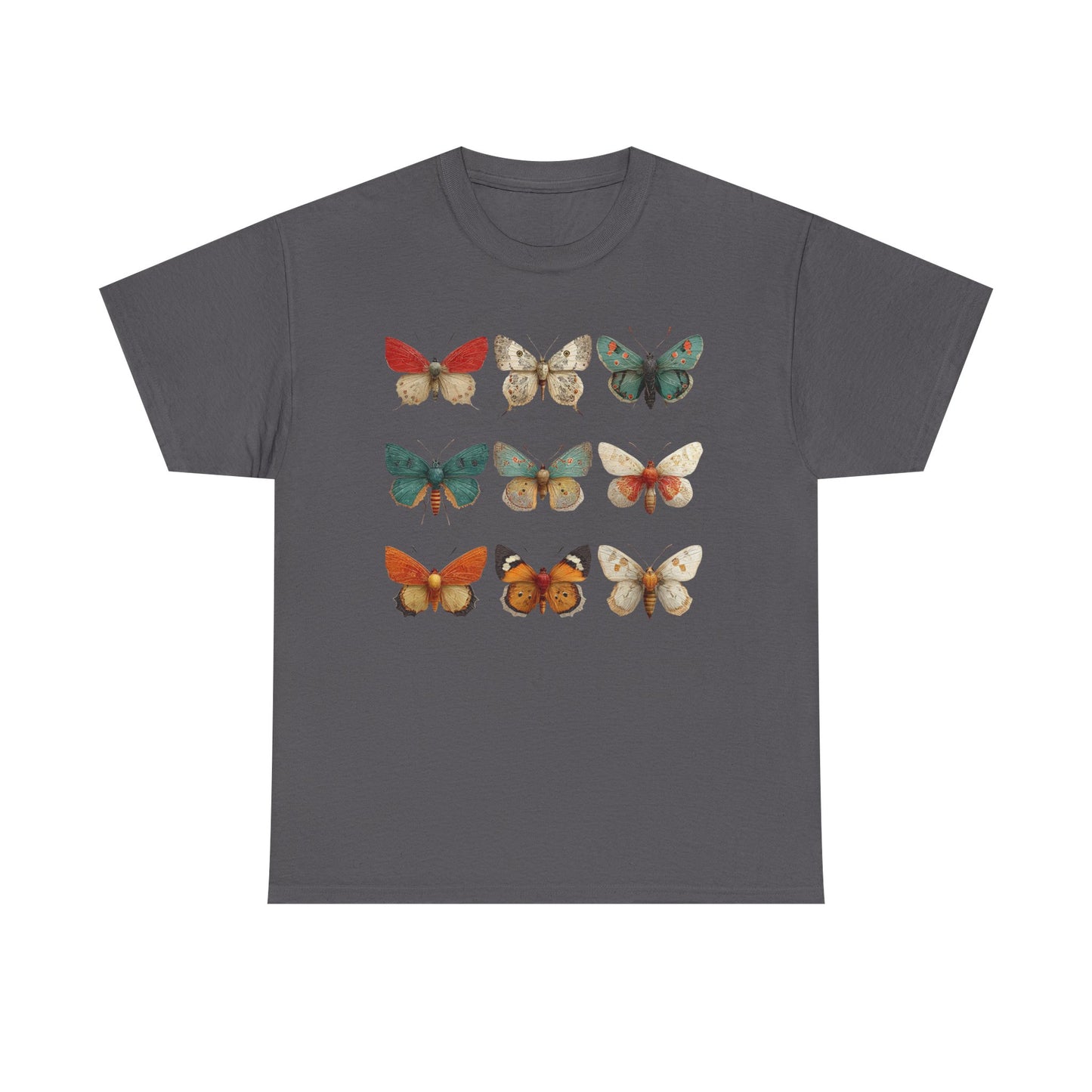 Butterfly Garden Unisex Tee, Nature Lover Shirt, Boho Style Cotton Tee, Gifts for Her, Summer Fashion, Vintage Butterfly Design