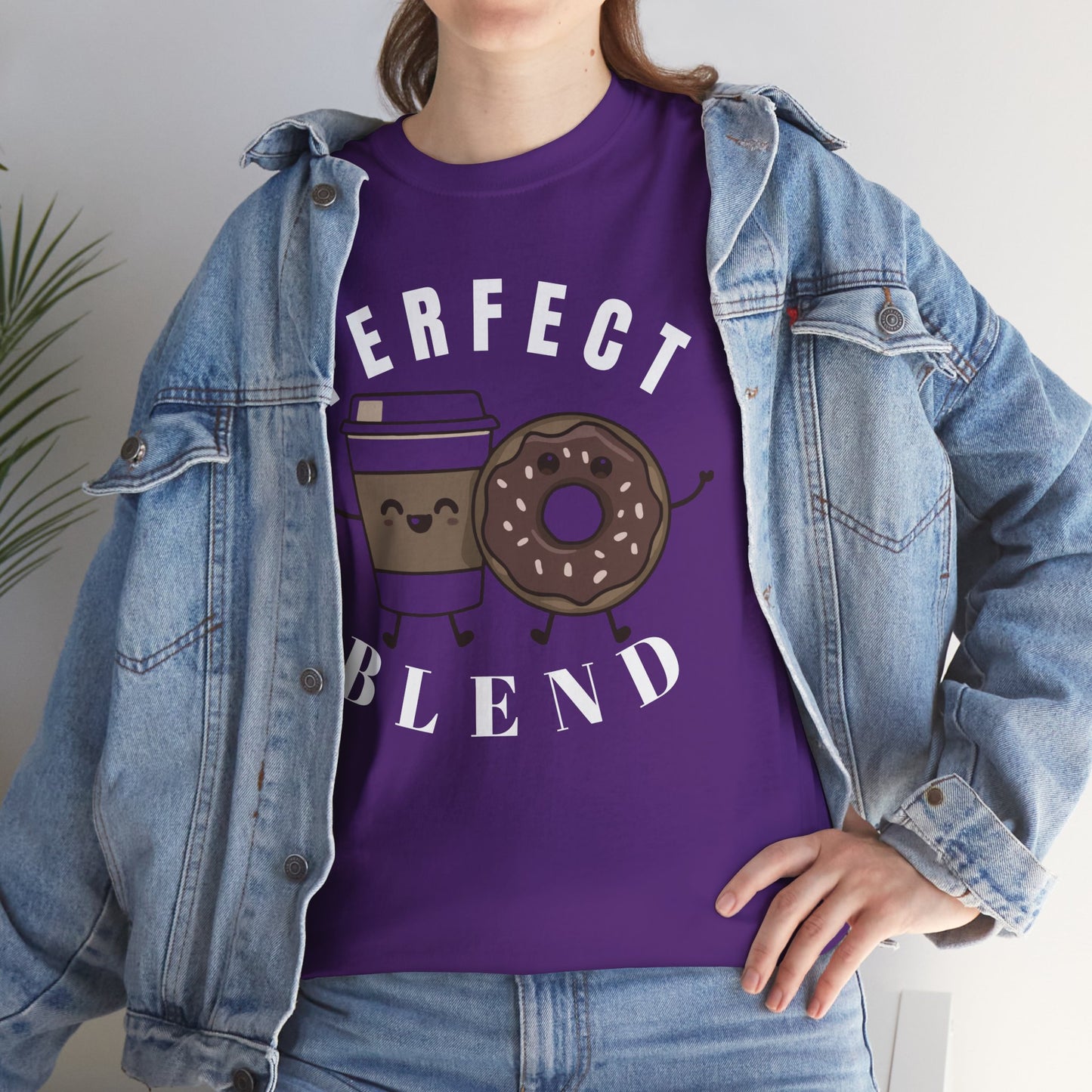 Perfect Blend Coffee & Donut Tee — Cute Matching Breakfast Graphic Shirt