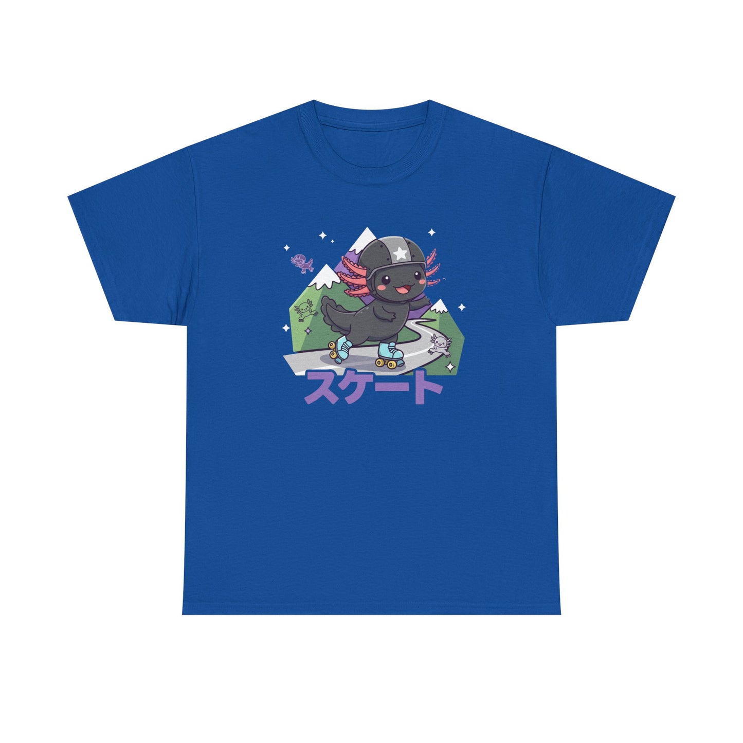 Axolotl Skate Tee — Cute Skateboarding Axolotl Graphic T-Shirt (スケート)