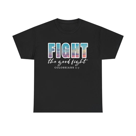 Unisex Inspirational Tee - 'Fight the Good Fight' Colossians 1:7 Motivational Shirt, Faith-Based Apparel, Stylish Gift for [...]